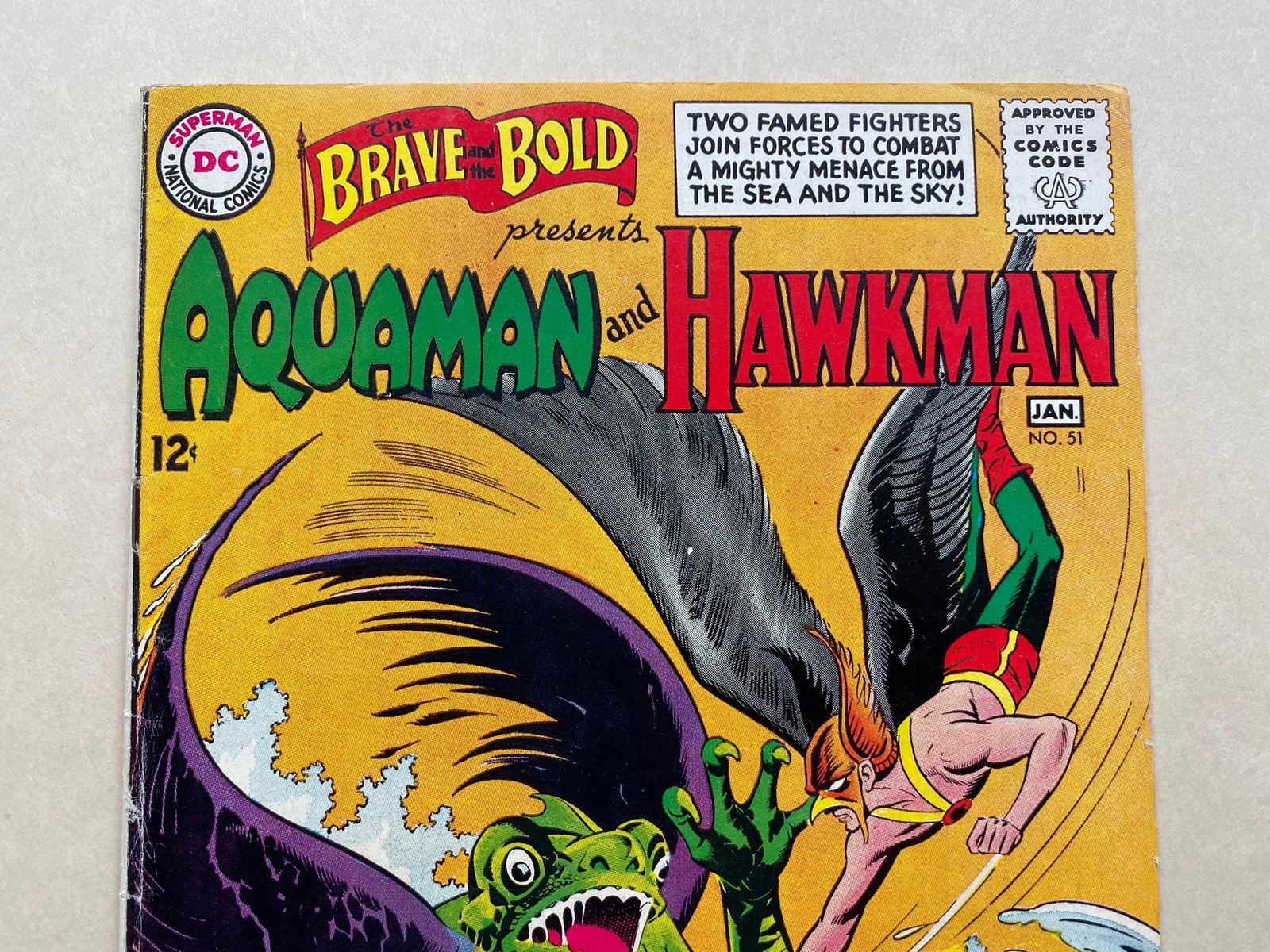 BRAVE & BOLD #51 - AQUAMAN & HAWKMAN - (1964 - DC) FN/VFN (Cents Copy) - Pre-dates Hawkman #1 - - Image 3 of 10