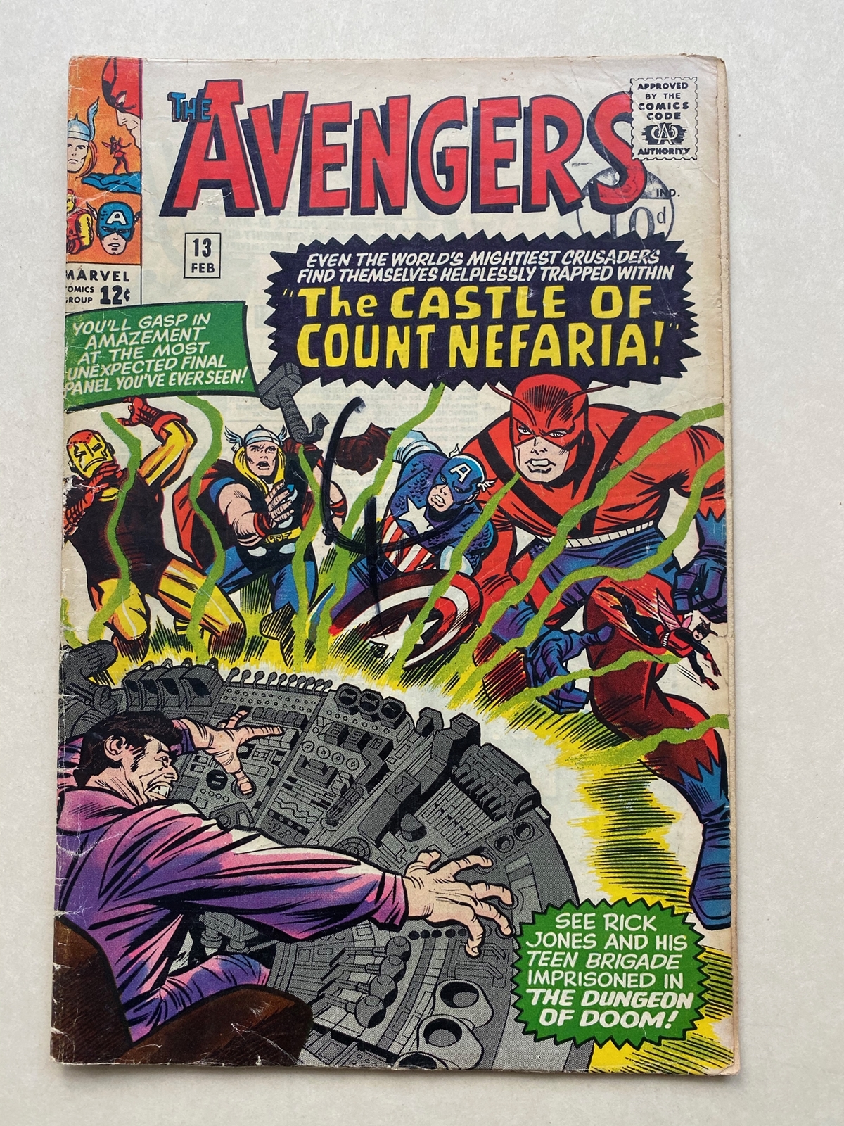 AVENGERS #13 (1964 - MARVEL) FR/GD (Cents Copy / Pence Stamp) - First appearance of Count Nefaria, a