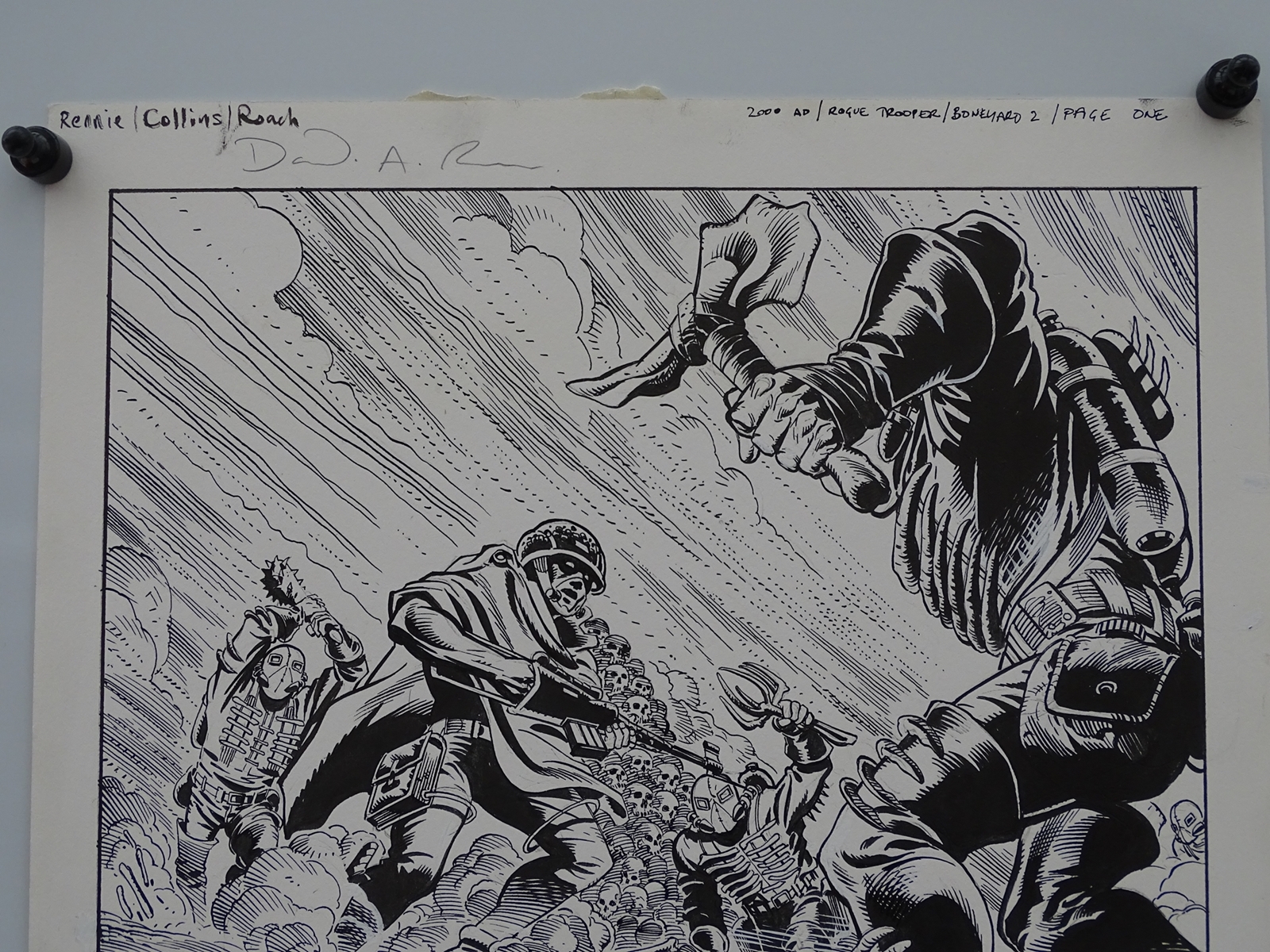 2000 AD / ROGUE TROOPER #1310 (2002) - ORIGINAL ARTWORK - SIGNED BY DAVID ROACH (Inker) - Mike - Image 2 of 3