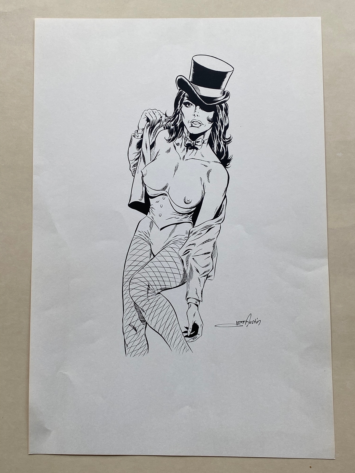 ZATANNA 'NUDE' ORIGINAL ILLUSTRATION BY JEFF AUSTIN - SIGNED BY ARTIST JEFF AUSTIN - The Mistress of