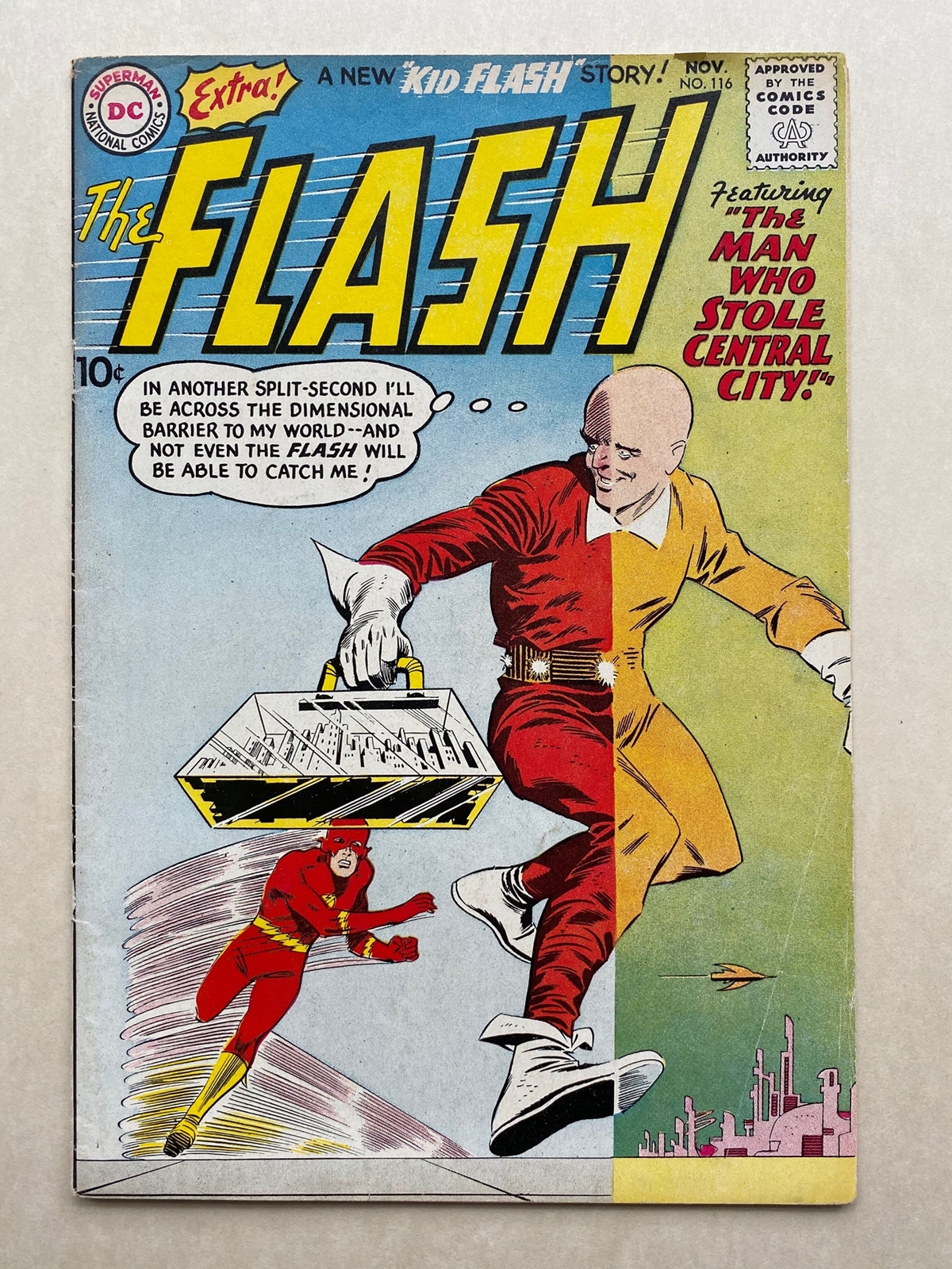 FLASH #116 (1960 - DC) FN+/VFN (Cents Copy) - First appearance of Wally West's father as Aliens from