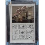 WALLACE AND GROMIT - Framed and Glazed photograph and storyboard limited edition print 23/95