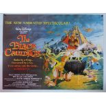 WALT DISNEY: A selection of memorabilia to include posters and campaign books: THE BLACK CAULDRON (