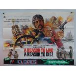 A REASON TO LIVE, A REASON TO DIE / CLONES (1972) DOUBLE BILL - British UK Quad film poster -