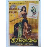 LA BELLA OTERO (1954) - Argentinian One Sheet Printer's Proof Movie Poster- Folded -27" x 41" (69