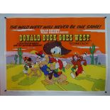 WALT DISNEY: Pair of Posters: DONALD DUCK GOES WEST (1977 Release) and HAPPY BIRTHDAY DONALD DUCK (