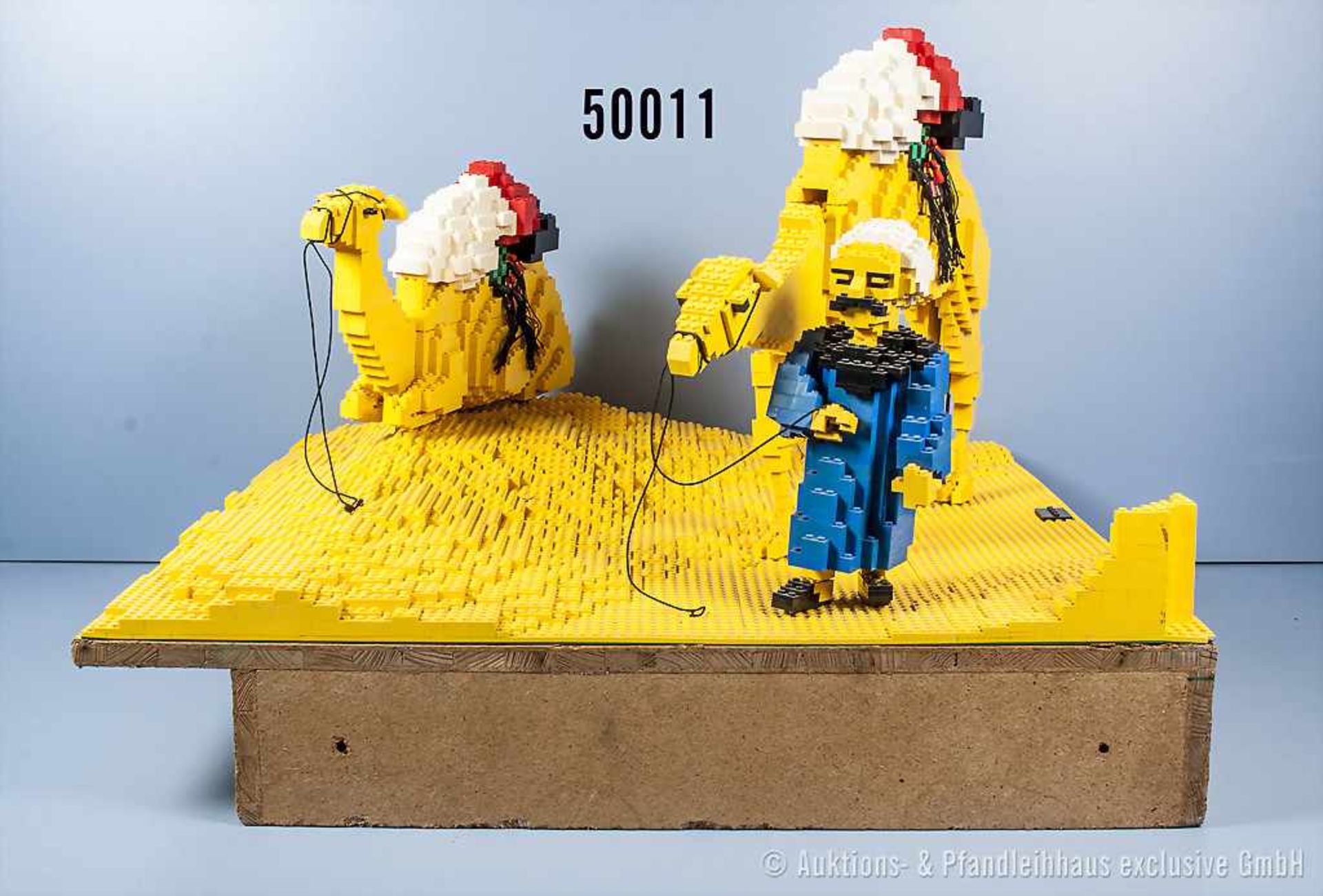 Lego Diorama Modell, vermutl. Original aus Legoland, mit elektr. Funktion, mit 2 Dromedare und