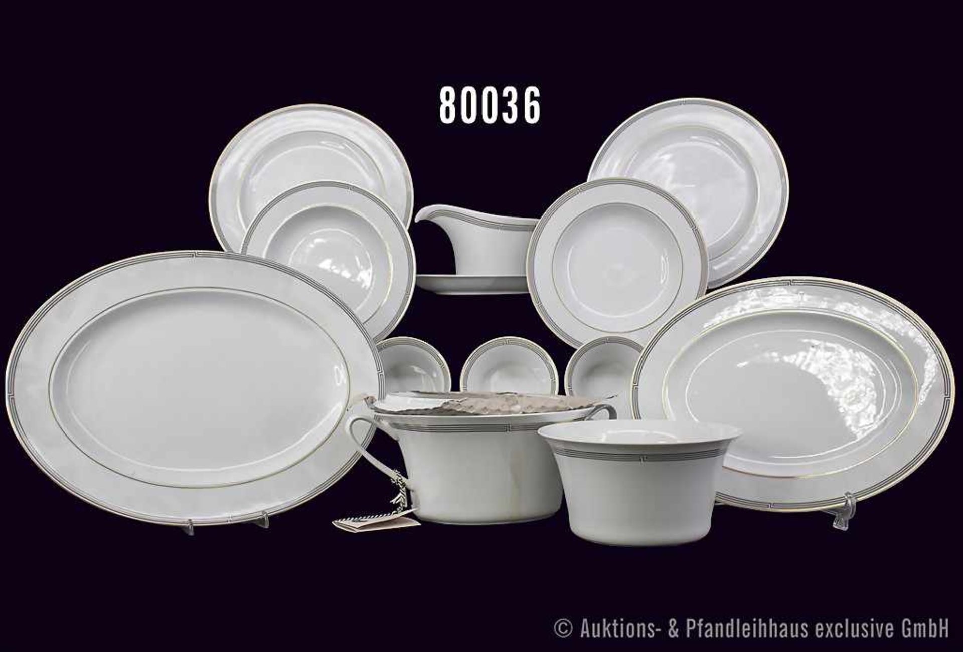 Konv. Rosenthal Porzellan, 22 Teile, Rosenthal studio-linie, Serie Idillio, Dekor Reve D'or 04328,