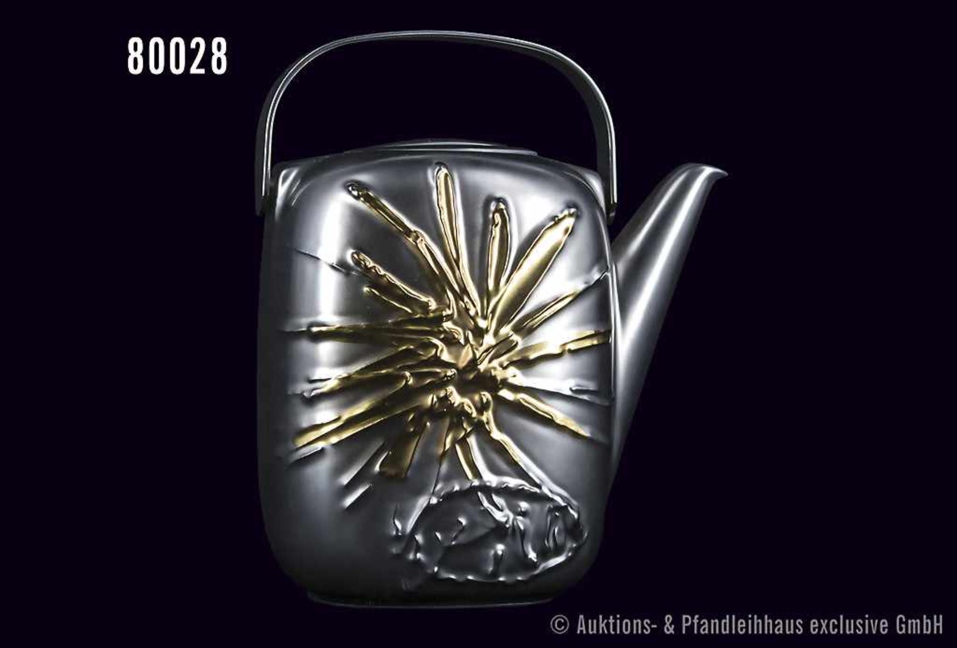 Rosenthal Porzellan, Suomiobjekt Kaffeekanne, Dekor Piene Weißgold, limitierte Kunstreihen, Nr. - Image 2 of 2