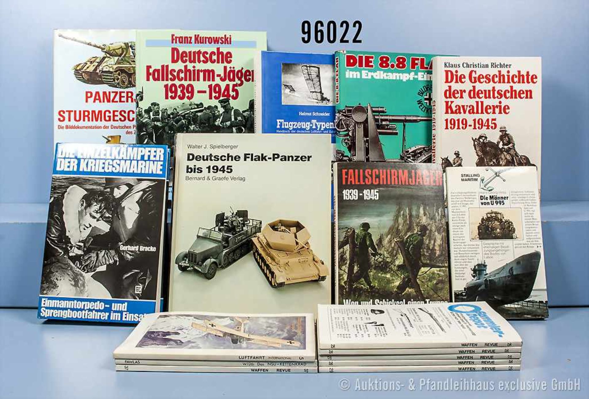 Konv. 15 Bücher über den 2. Weltkrieg, NK, u.a. "Die Deutschen Flugzeuge 1933 bis 1945", "Die