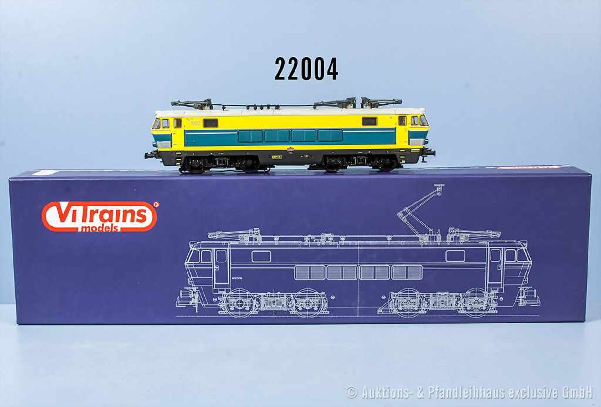 VI-Trains H0 1602 E-Lok der SNCB, BN 1602, Zustand 0, in OVP, 3-Leiter-Wechselstrom