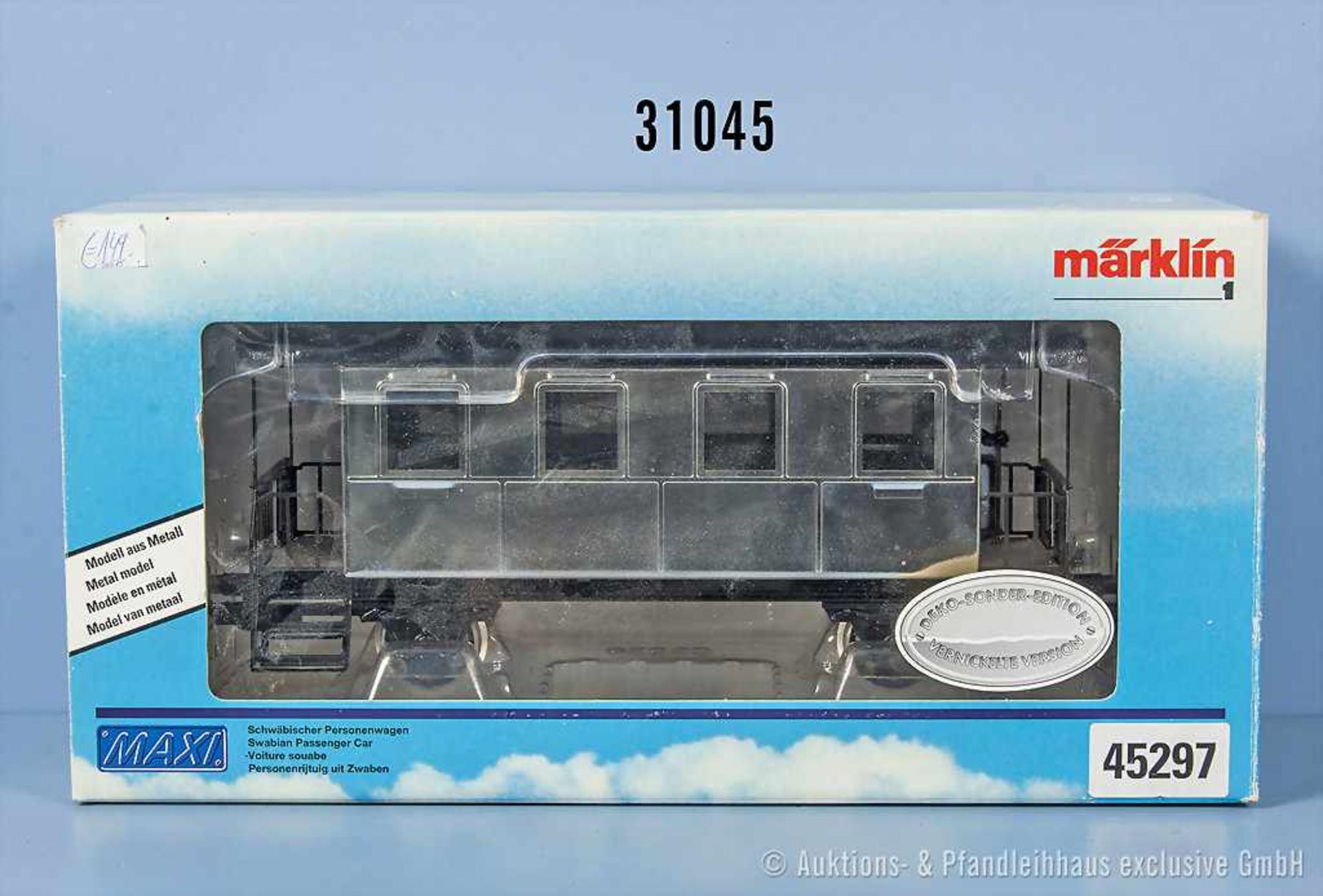 Märklin Maxi Spur 1 45297 Personenwagen, Zustand 1-2, in OVP