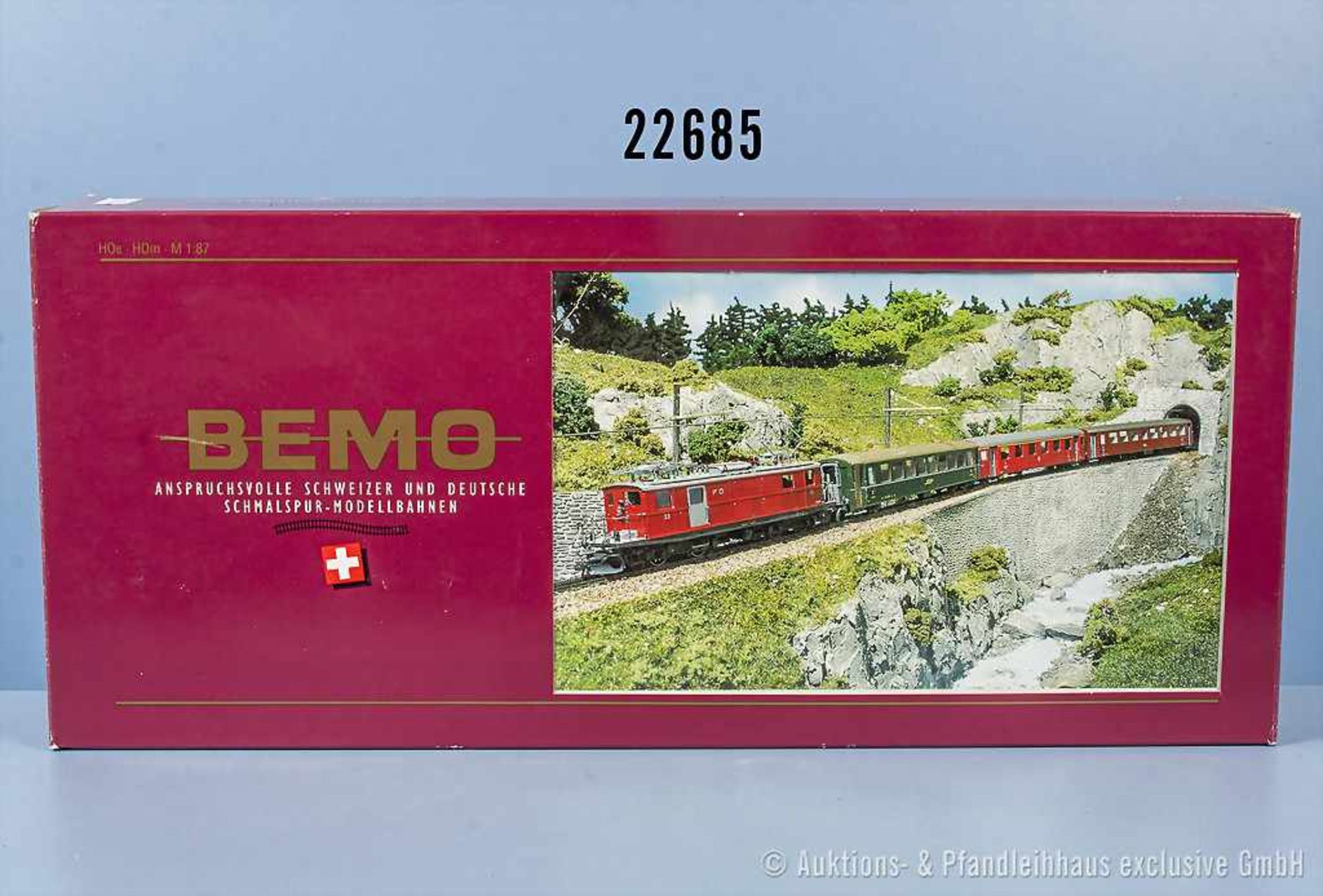 Bemo H0e 7261200 Startpackung "Nostalgie Glacier-Express", dabei E-Lok der FO, BN 33, 3