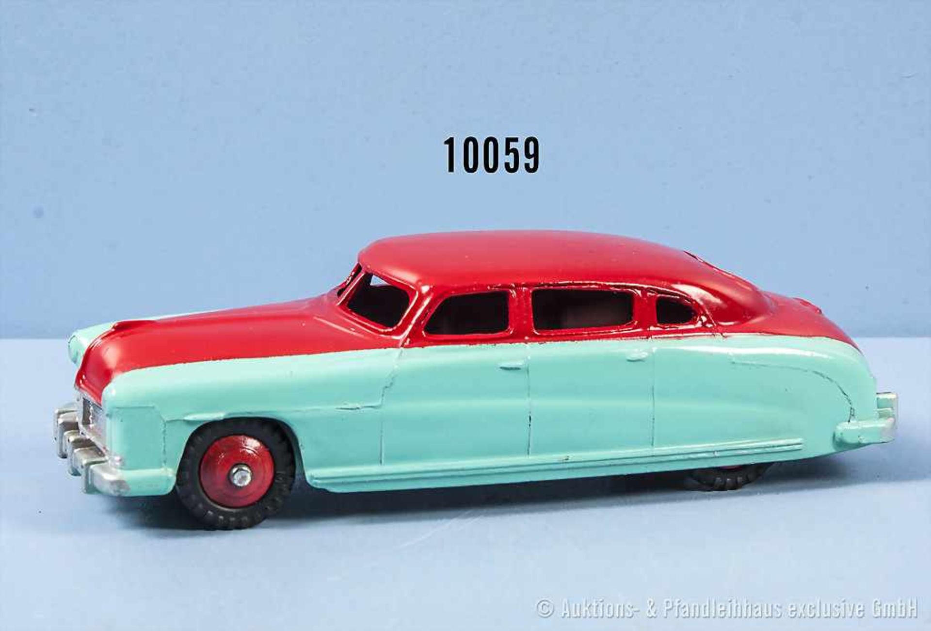 Dinky Toys Hudson Sedan, zweifarbig lack. Metallgußausf., M 1:43, unverglast, gummibereift, sehr