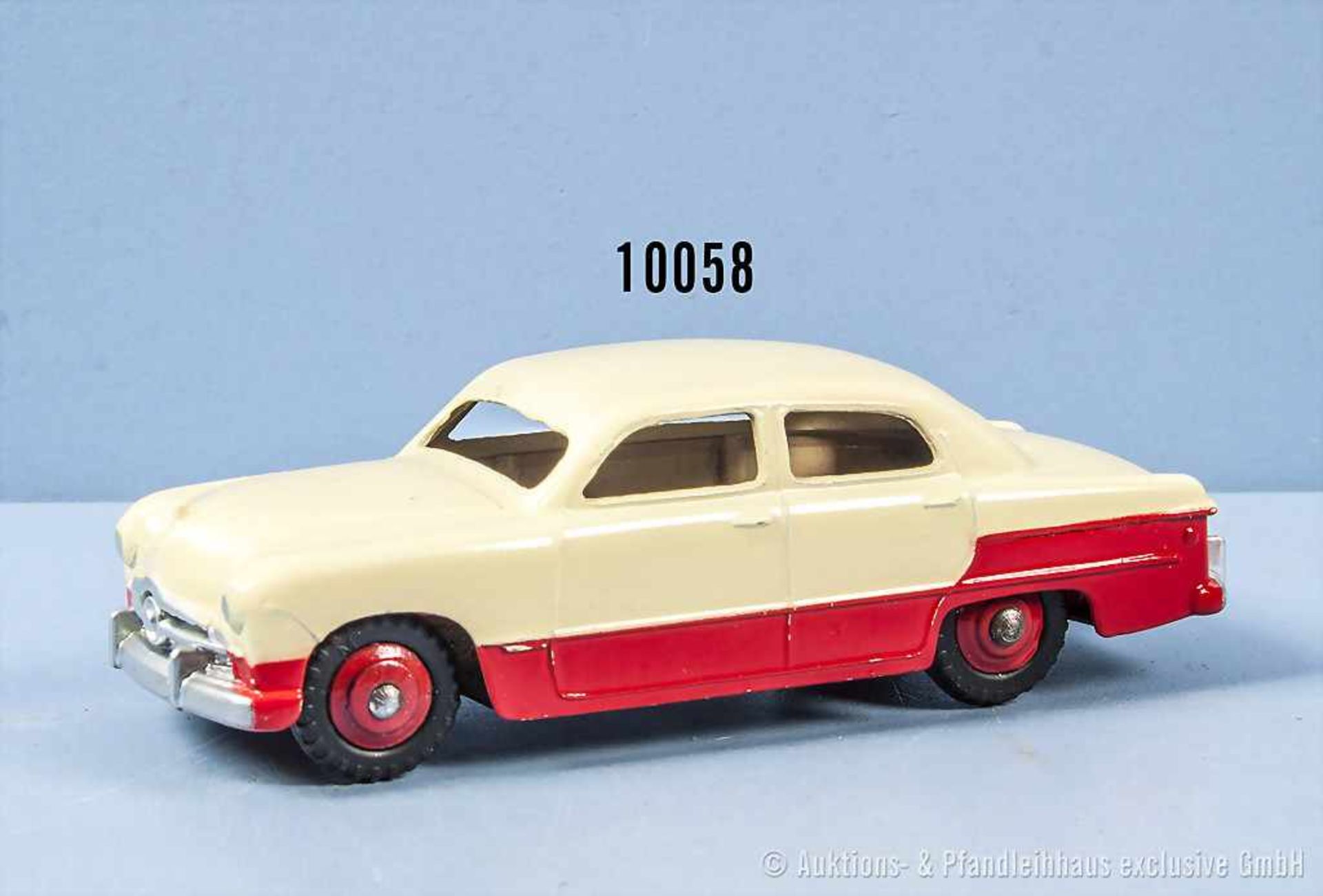 Dinky Toys 170 Ford Sedan, zweifarbig lack. Metallgußausf., M 1:43, unverglast, gummibereift, sehr