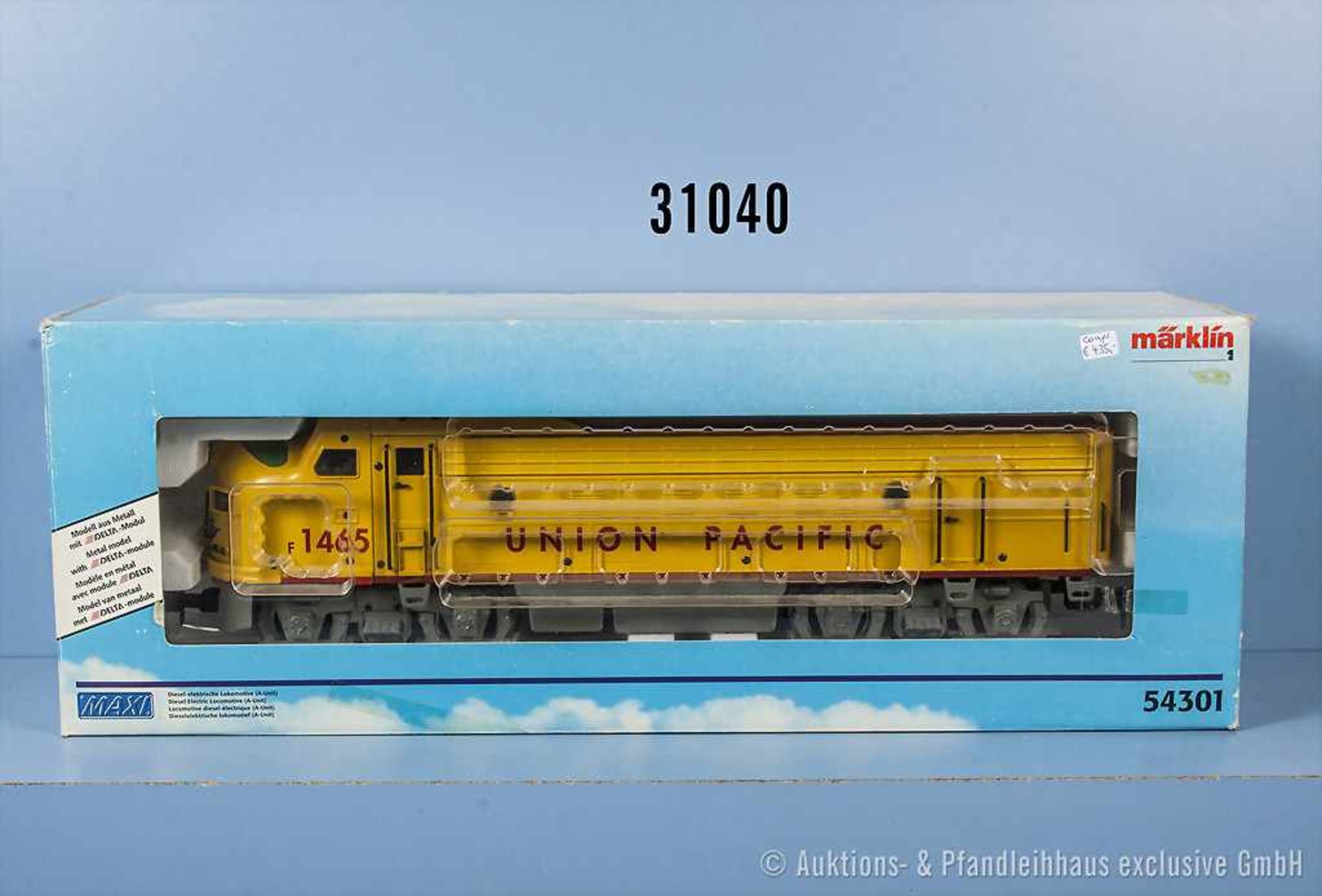 Märklin Maxi Spur 1 54301 Diesellok A-Unit der "Union Pacific", BN 1465, motorisiert, mit Delta-