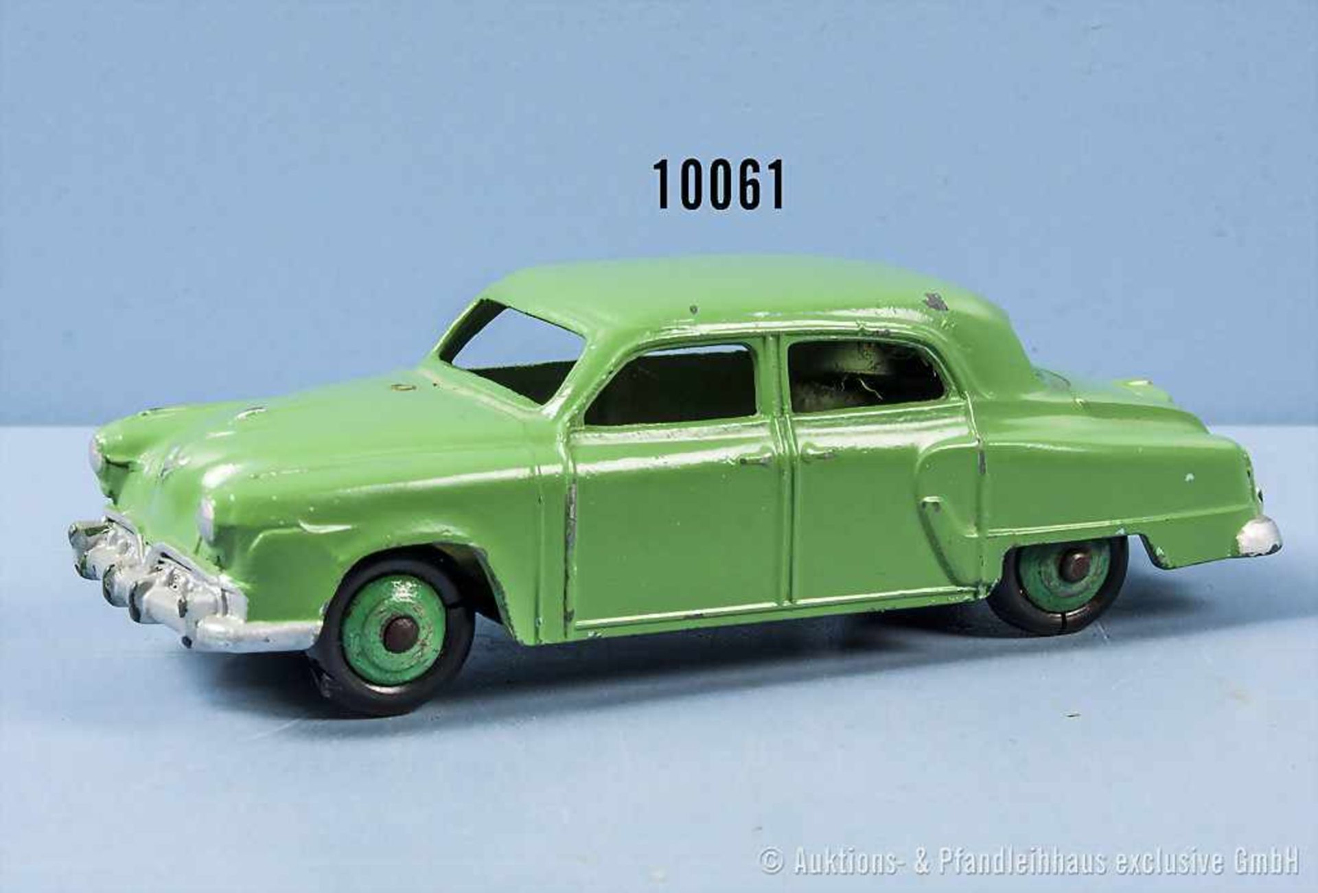 Dinky Toys 172 Studebaker, grün lack. Metallgußausf., M 1:43, unverglast, gummibereift,