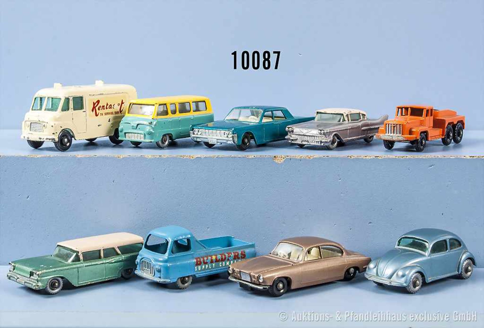 Konv. 9 Matchbox Fahrzeuge Serie 1-75, Nr. 15 B, 25 B, 27 C, 28 C, 31 B, 31 C, 60 A, 62 B (nicht