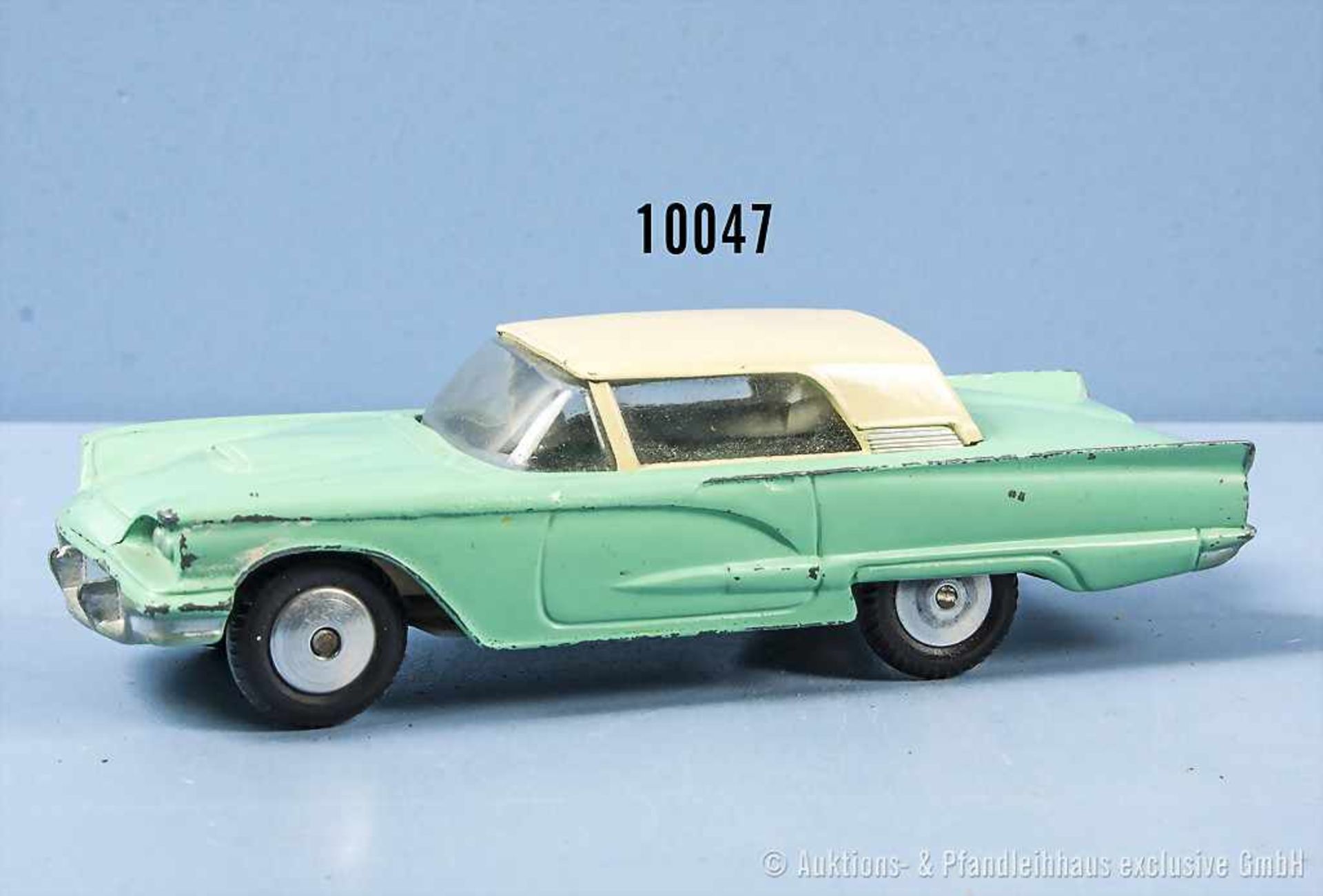 Corgi Toys Ford Thunderbird, mintgrün lack. Metallgußausf. mit elfenbeinfarbenem Dach, M 1:43,