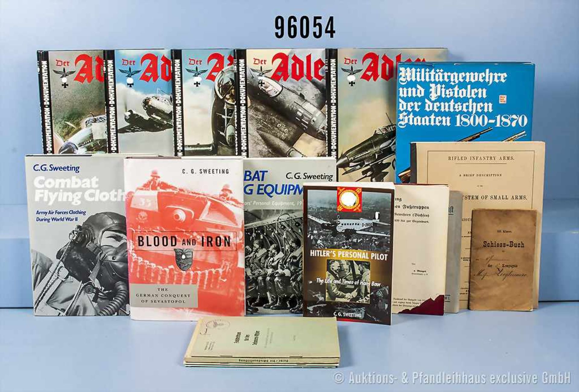 Konv. 17 Bücher und Broschüren, VK und NK, teilweise deutsch- und englischsprachig, u. a. "Der LMG-