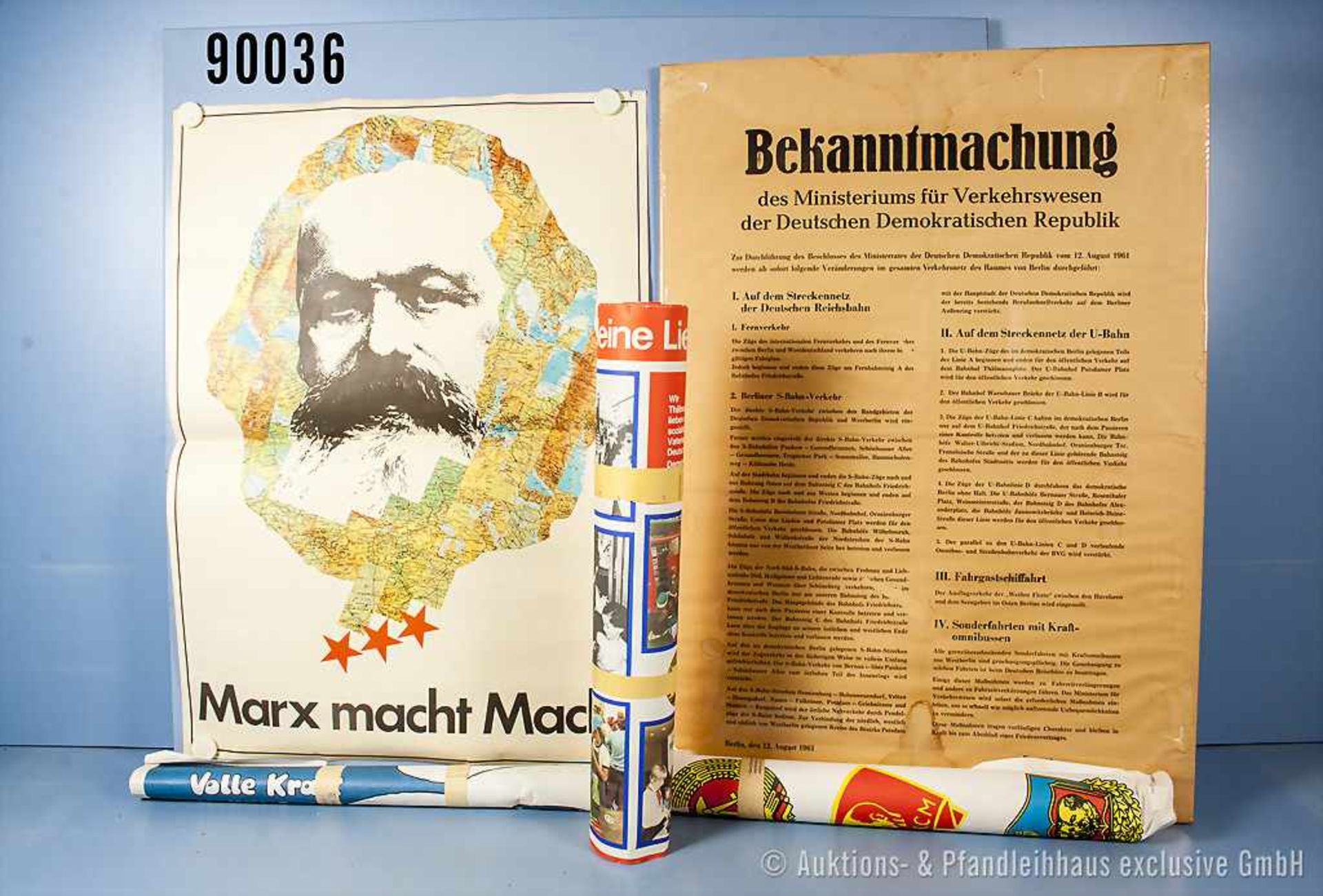 DDR sehr umfangreiches Konvolut, Plakate, Aushänge und Bekanntmachungen aus den Anfangsjahren,