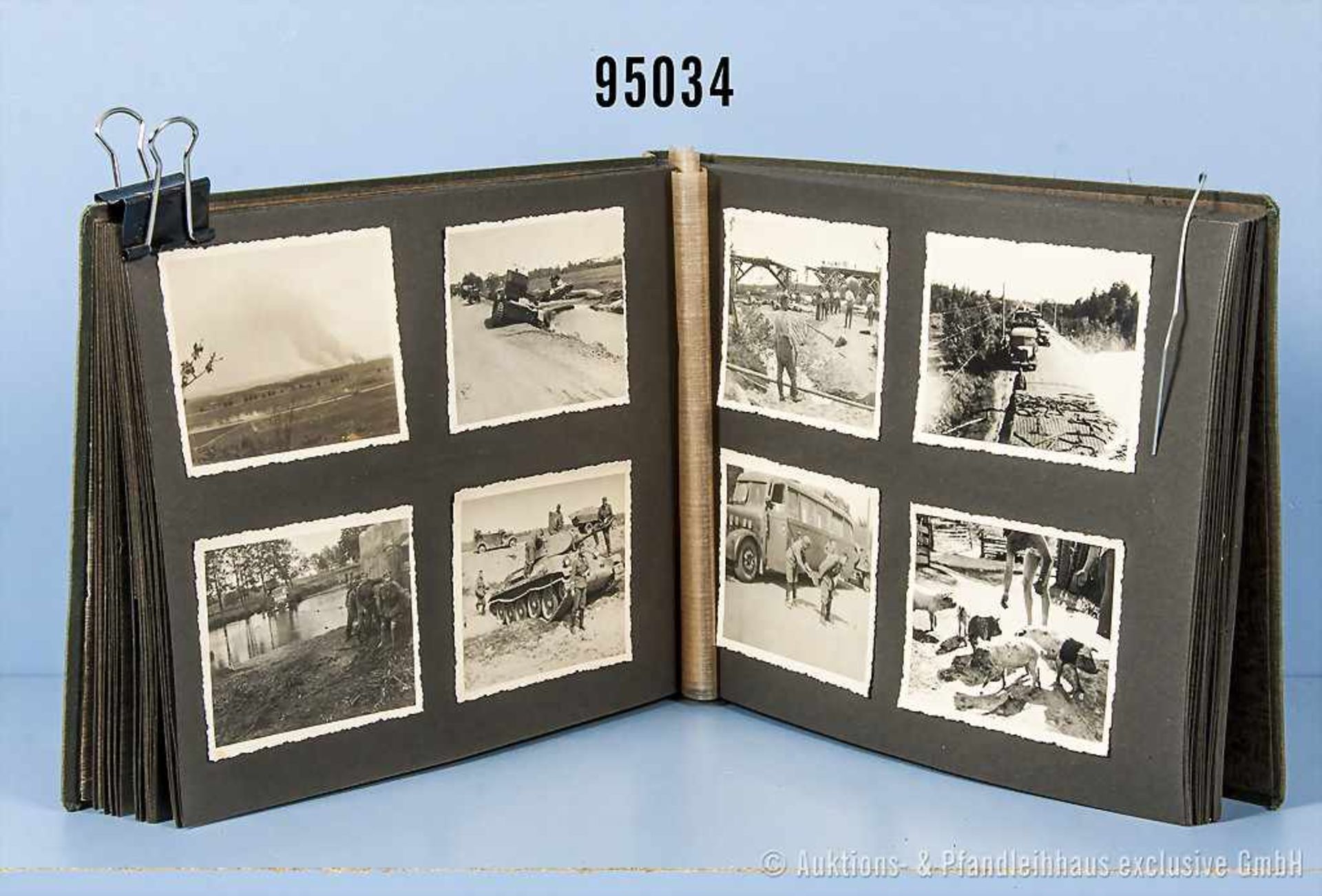 Fotoalbum eines Heeres-Soldaten mit 185 Fotos, davon über 60 Fotos Nord-Afrika/DAK, der Rest