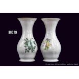 Konv. 2 Rosenthal Porzellan Vasen, classic-rose, Serie Sanssouci, Dekor deutsche Blume, H 17 cm,