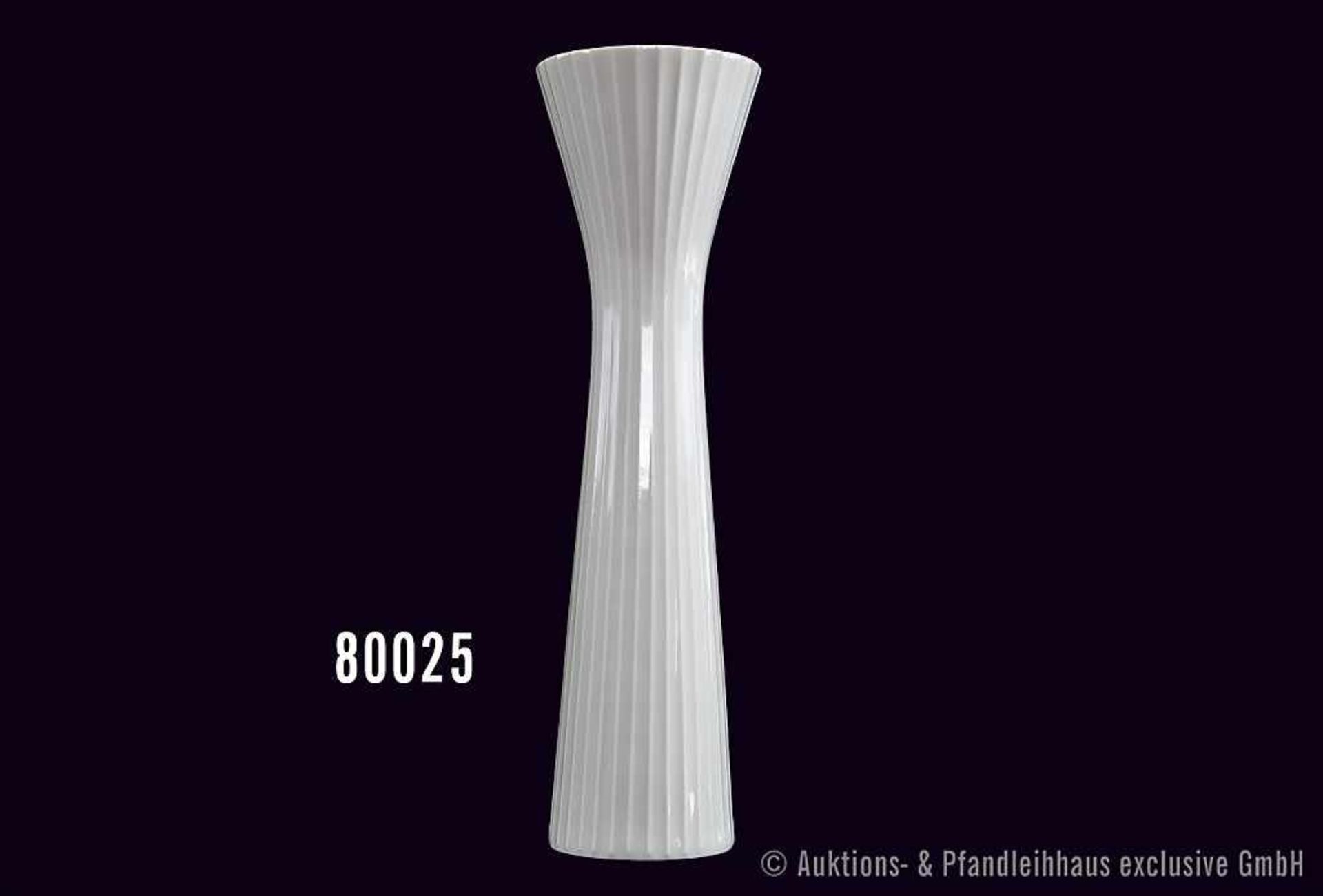 Rosenthal Porzellan Vase, Form Akropolis, weiß, H 28 cm, neuwertiger Zustand