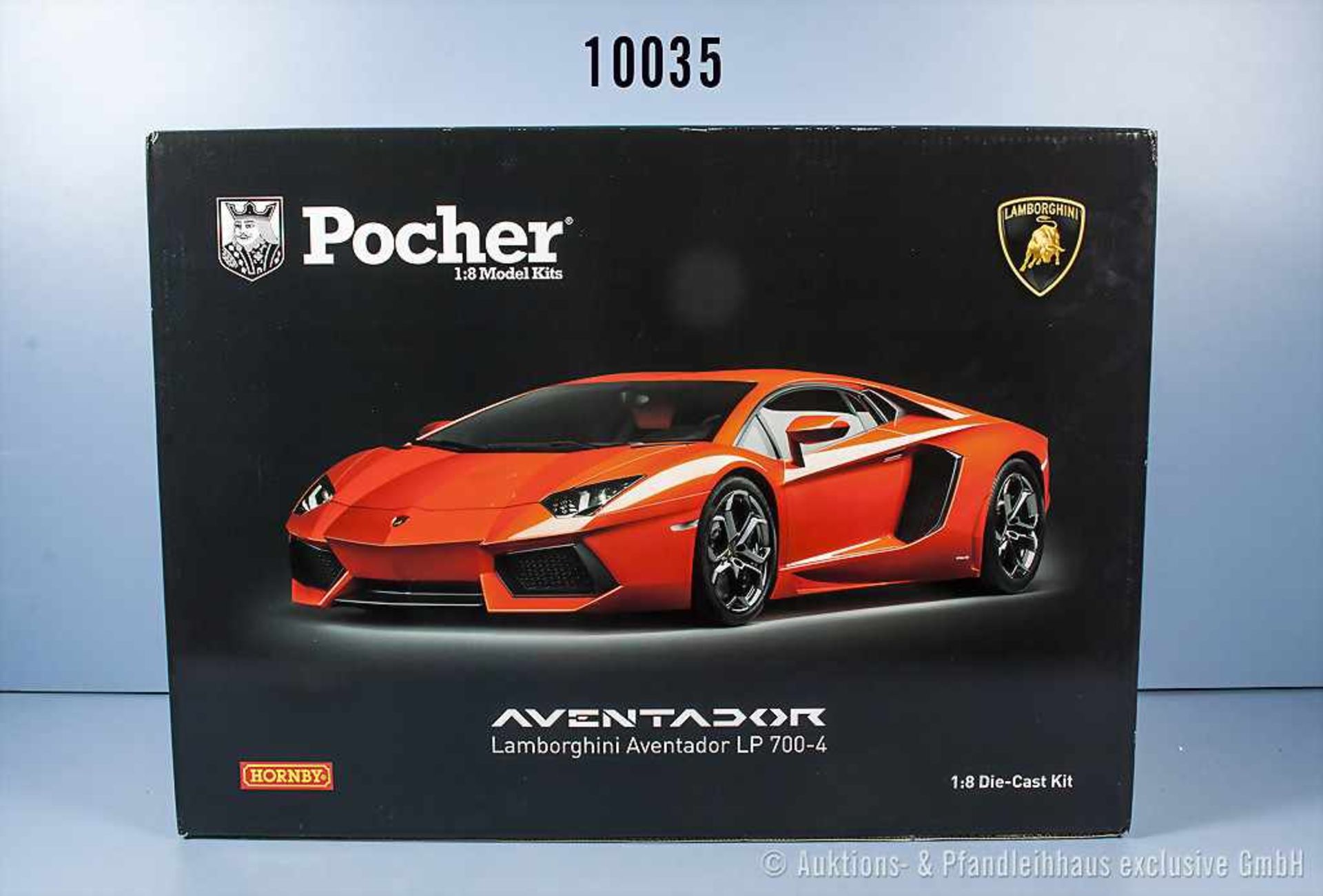 Pocher/Hornby Lamborghini Aventador LP 700-4 Bausatzmodell, unmontiert, M 1:8, neuwertiger Zustand