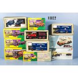 Konv. 13 Corgi Classics Fahrzeuge, dabei Nr. 12601, 24401, 16101, 06601 usw., sehr guter bis