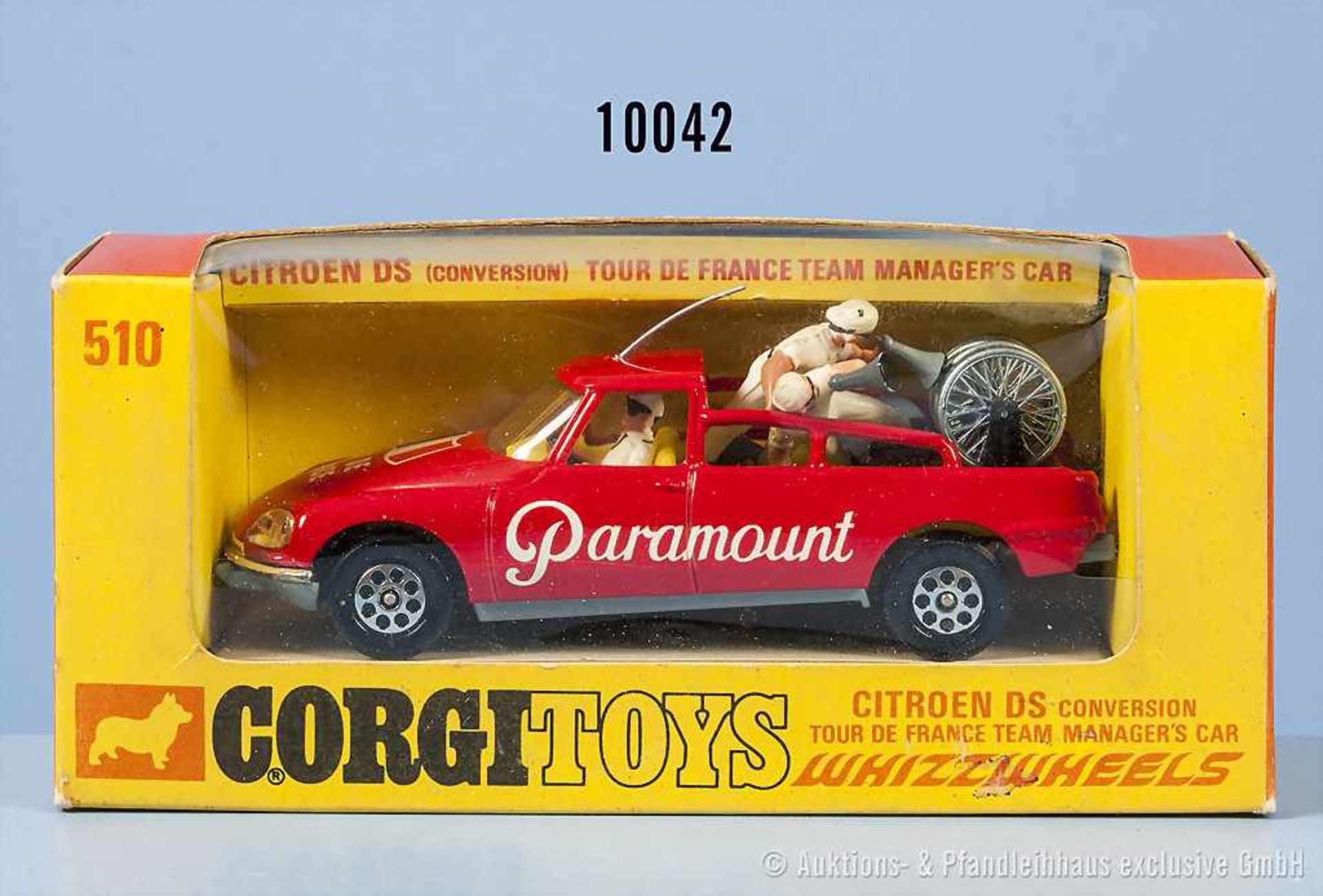 Corgi Toys Whizzwheels 510 Citroen DS Tour de France Team Managers Car, lack. Metallgußausf., M