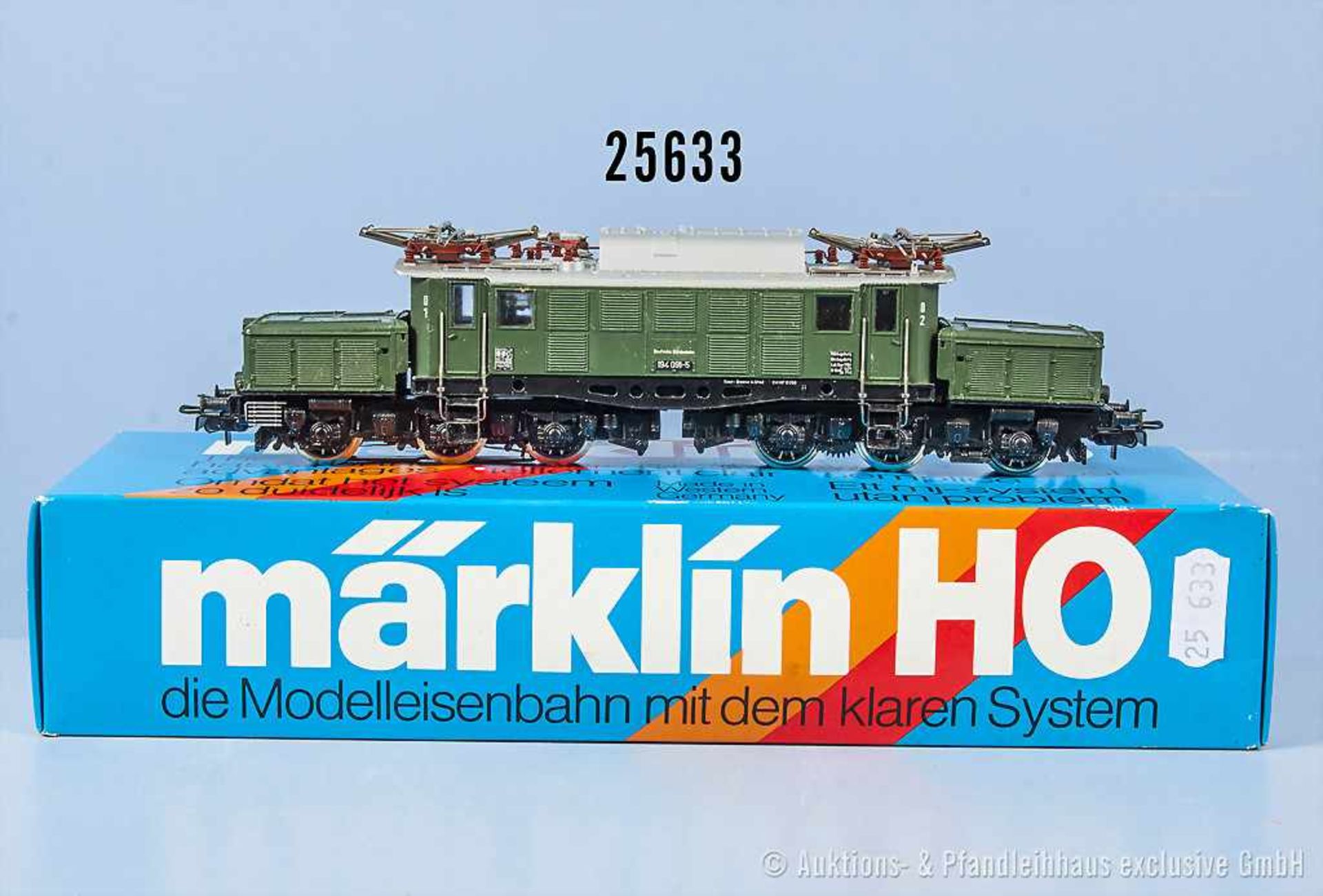 Märklin H0 3322 Typ 1 E-Lok der DB, BN 194 091-5, Zustand 1-2, in OVP, OVP mit Lagerspuren