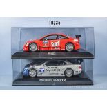 Konv. 2 Carson Collectors Line Rallyefahrzeuge, Mercedes CLK-DTM sowie Opel, versch.