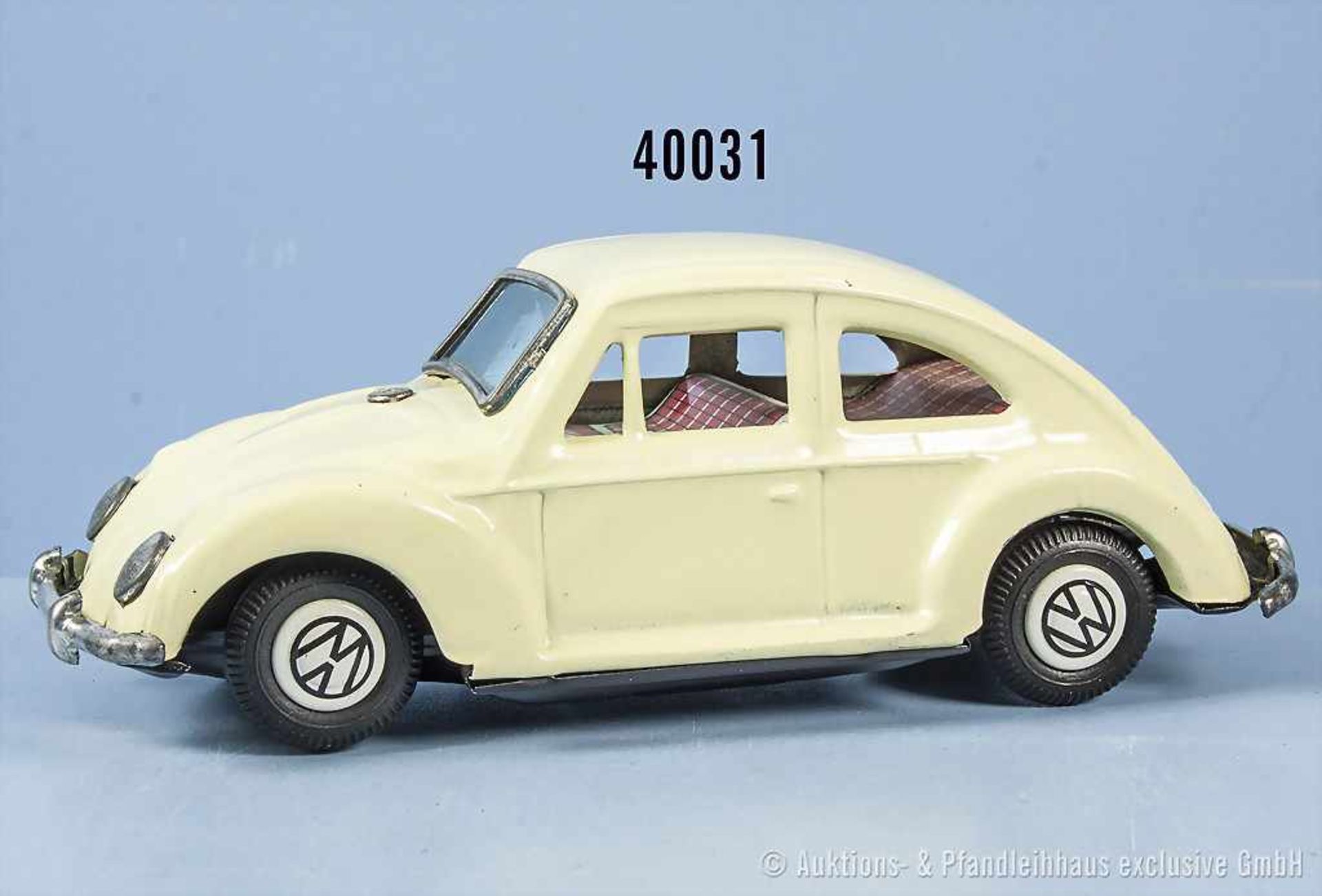 Volkswagen 1200 "Käfer", lack. Blechausf. mit Friktionsantrieb, gummibereift, Innenraum fein