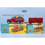 Konv. 2 Corgi Major Toys Circus Chipperfields, Nr. 1121 Crane Truck (Seil und Haken fehlen) sowie