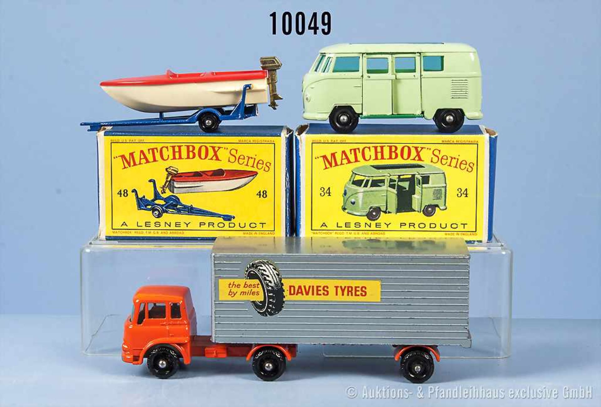Konv. 2 x Matchbox Serie 1-75, Nr. 34 B und 48 B sowie Matchbox Major Pack Nr. 2 Bedford Lkw mit