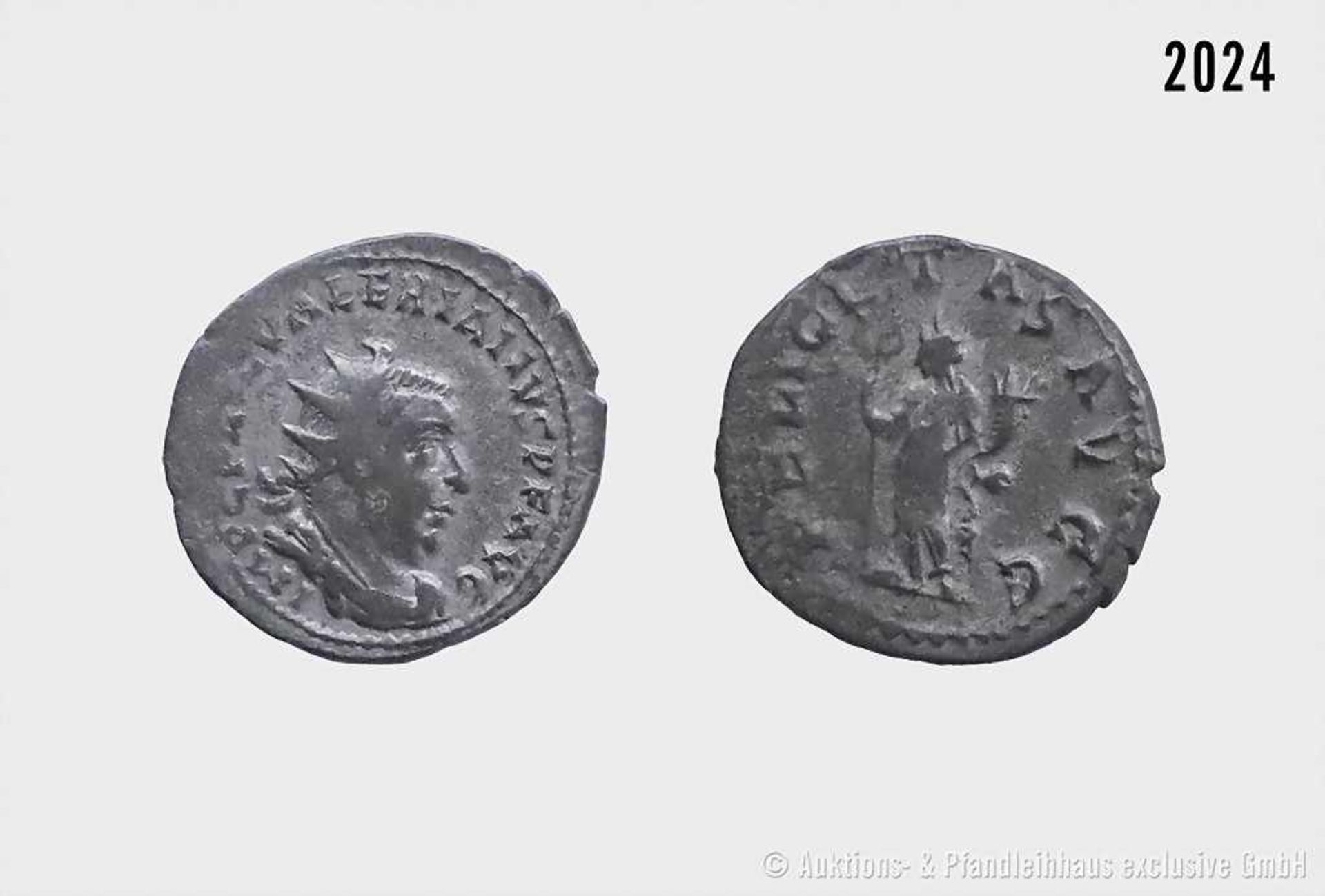 Römische Kaiserzeit, Valerian I. (253-260), Antoninian, Rom. Vs. IMP C P LIC VALERIANVS P F AVG,