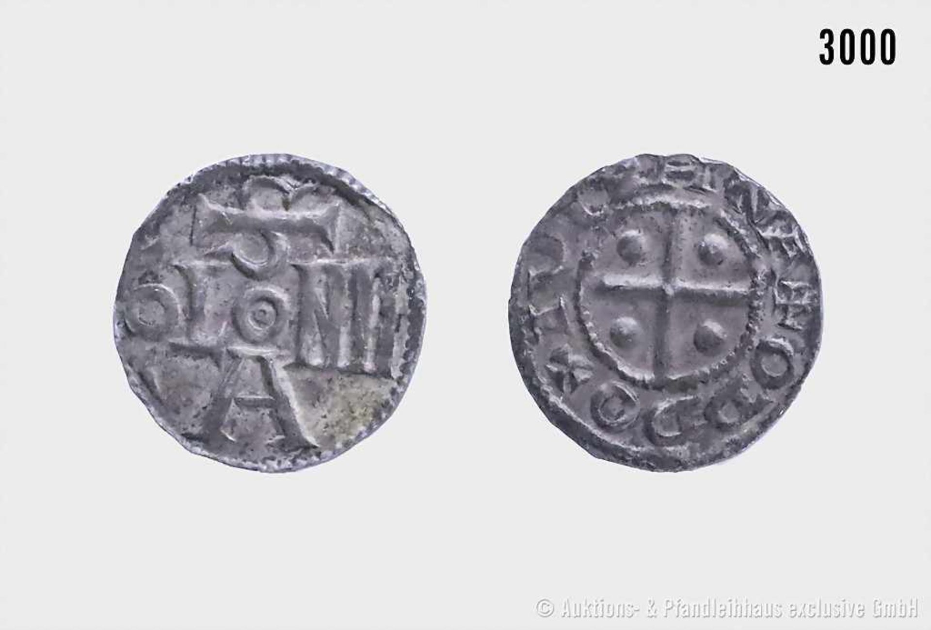 Denar vom Colonia Typ, ca. 1100-1120, Soest. Vs. + ODDO + IVIPHNA, Kreuz mit Kugeln in den