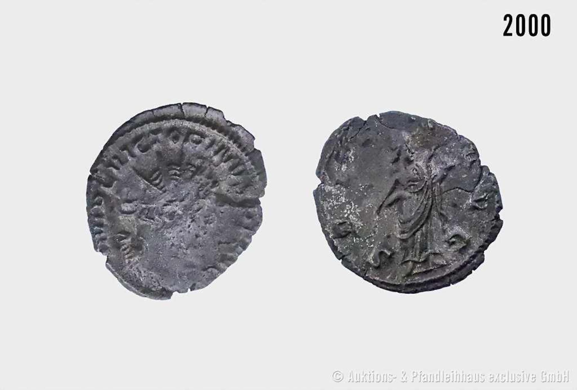 Römische Kaiserzeit, Victorinus (269-271), Antoninian, Trier. IMP C VICTORINVS P F AVG, gepanzerte