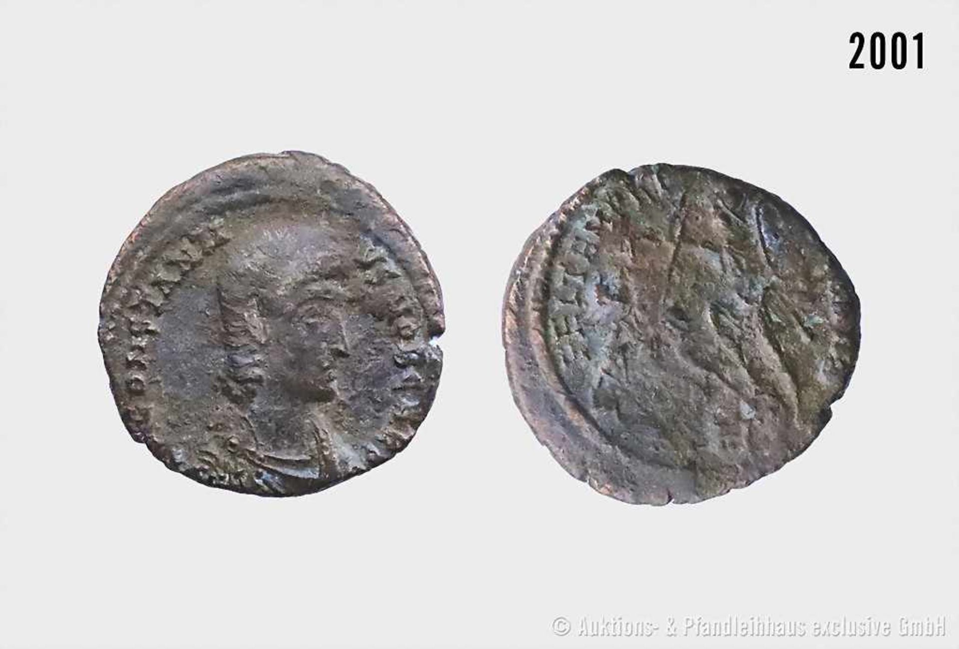 Römische Kaiserzeit, Konv. spätrömische Münzen, bestehend aus: Constantinus I. (307-337), Follis.