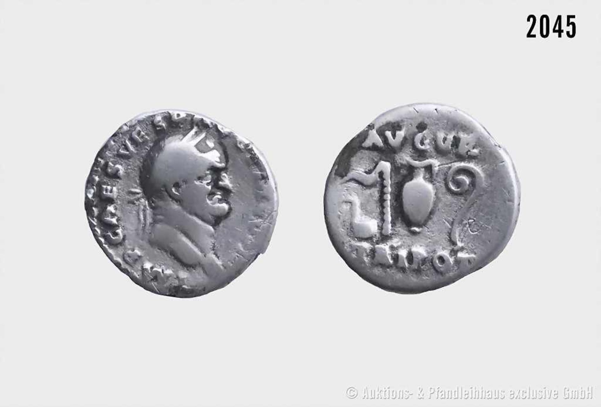 Römische Kaiserzeit, Vespasian (69-79), Denar, 71, Rom. Vs. IMP CAES VESP - AVG P M COS IIII,