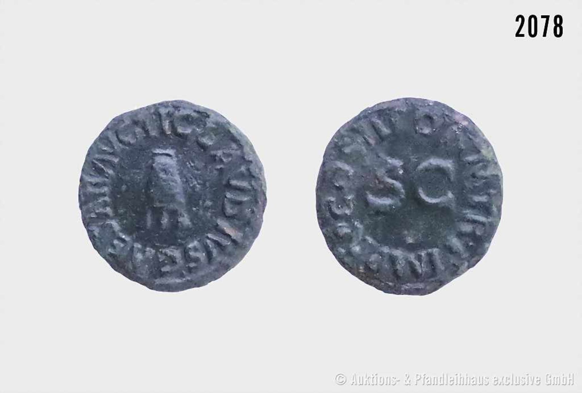 Römische Kaiserzeit, Claudius (41-54), Quadrans, 41, Rom. Vs. TI CLAVDIVS CAESAR AVG, Modius. Rs.