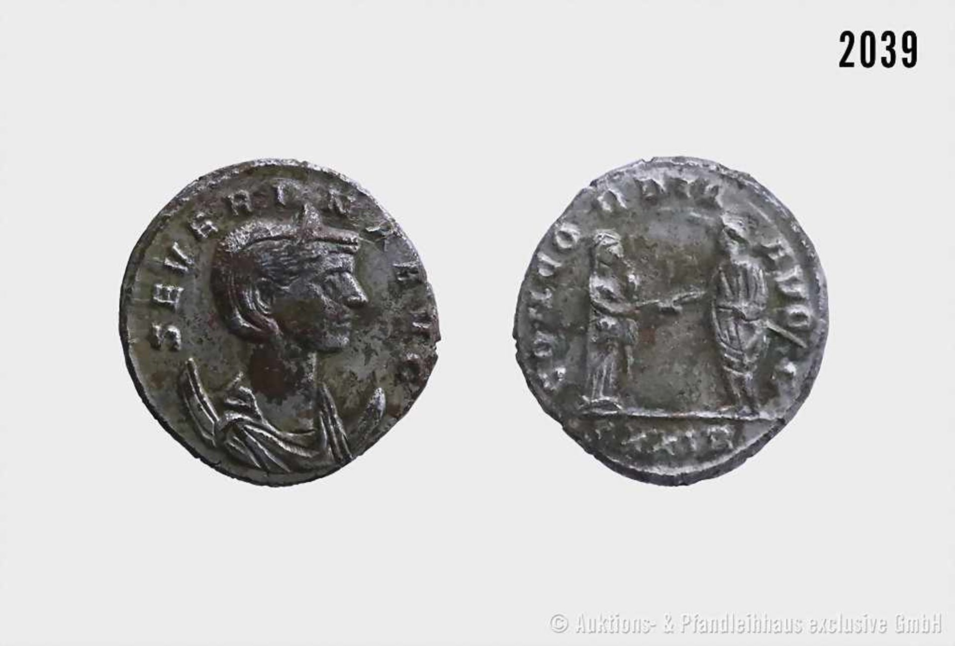 Römische Kaiserzeit, Severina, Gattin Aurelians, Antoninian, 274, Rom. Vs. SEVERINA AVG, drapierte