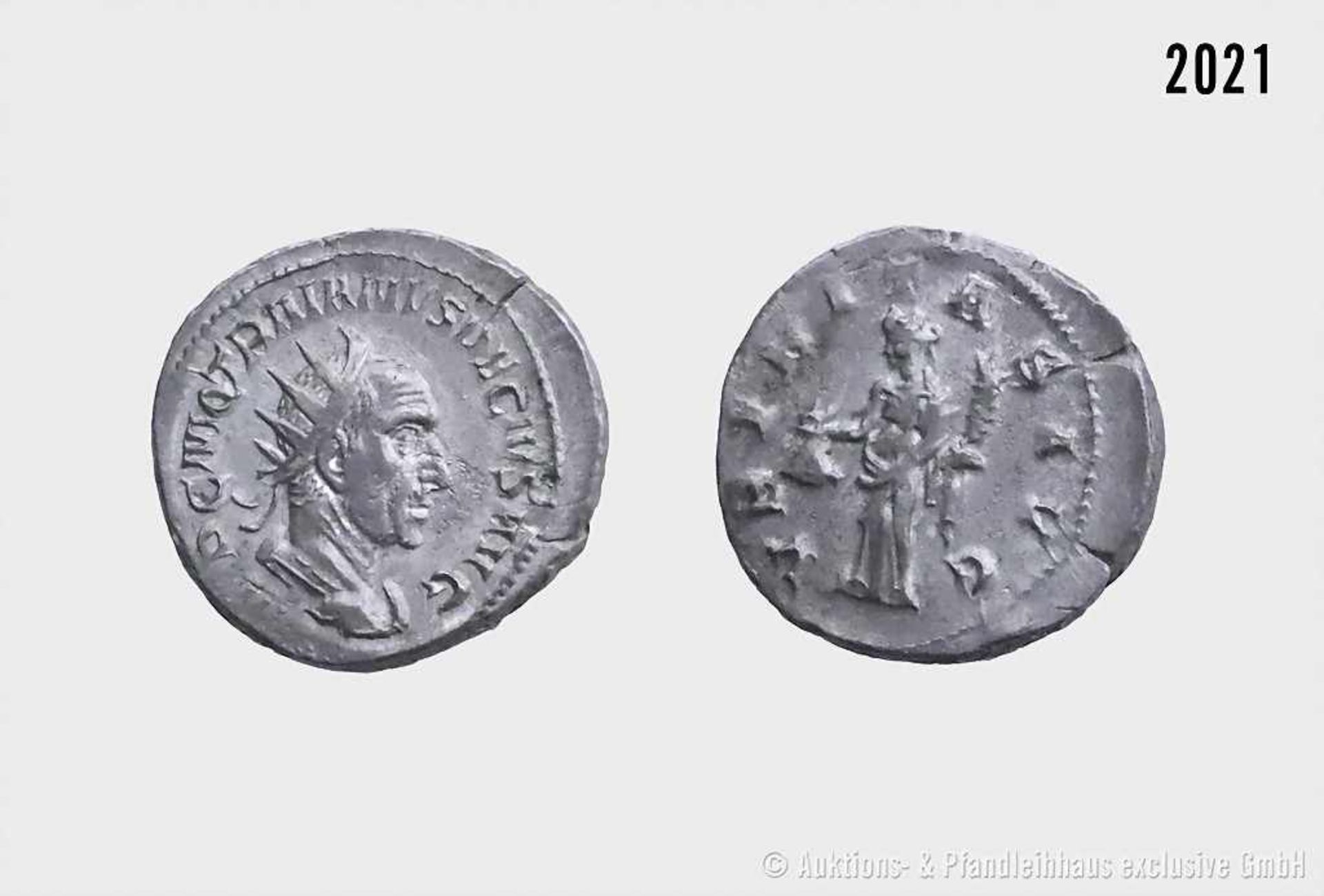 Römische Kaiserzeit, Traianus Decius (249-251), Antoninian, Rom. Vs. IMP C M Q TRAIANVS DECIVS