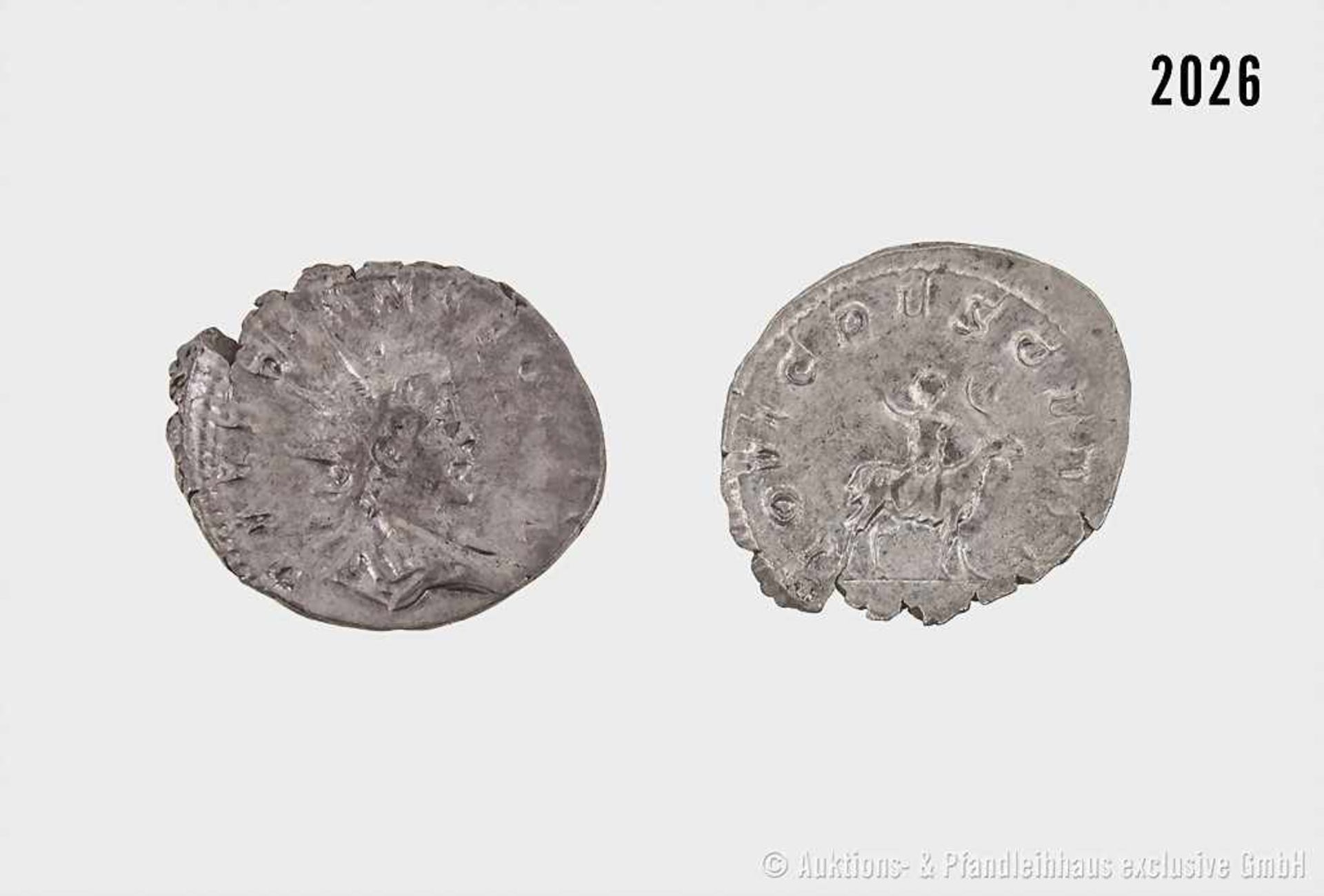 Römische Kaiserzeit, Valerian II. (Caesar 256-258), Antoninian, Köln. Vs. VALERIANVS CAES, drapierte