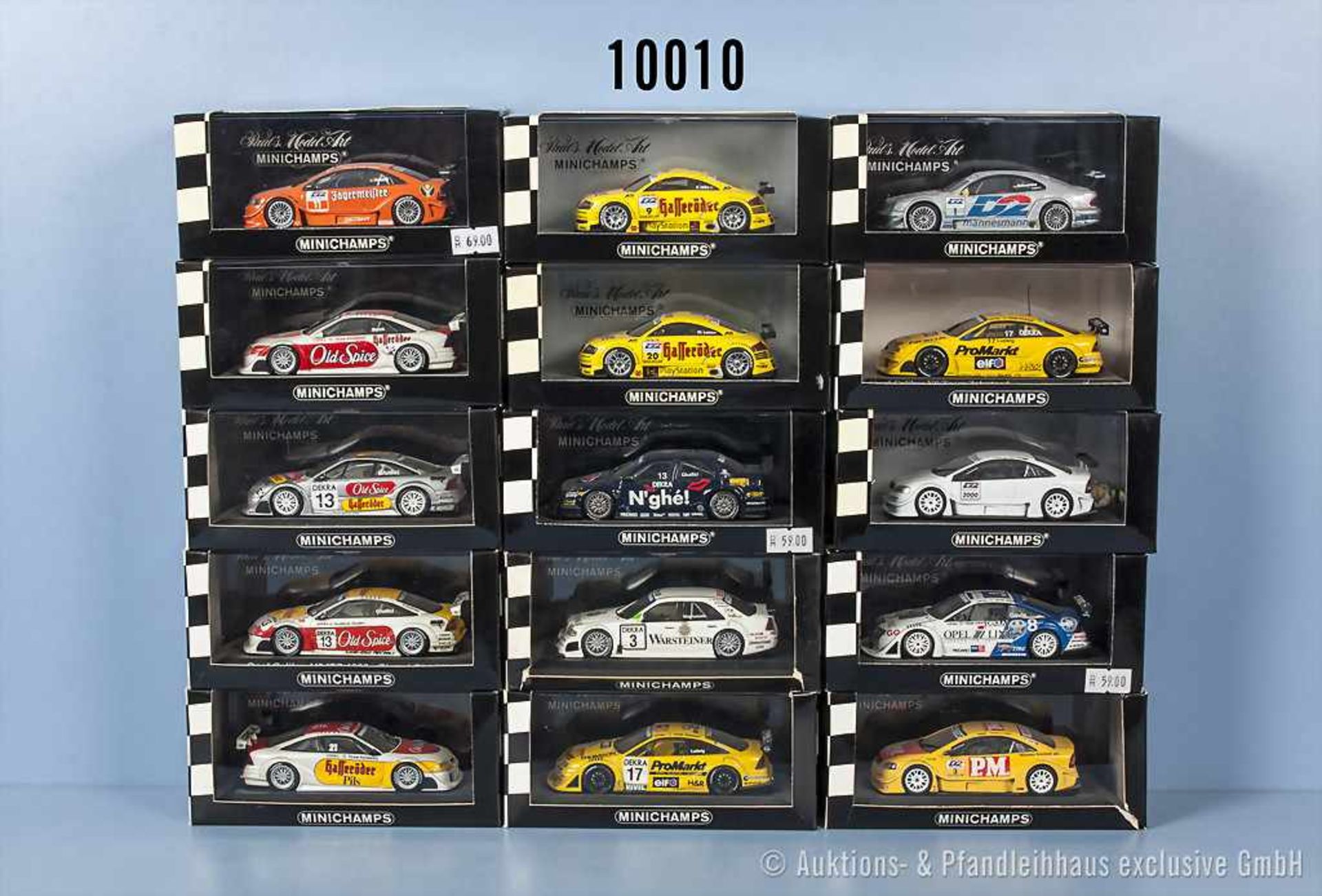 Konv. 15 Minichamps Modellfahrzeuge Sport- und Rallyefahrzeuge, teilweise versch.