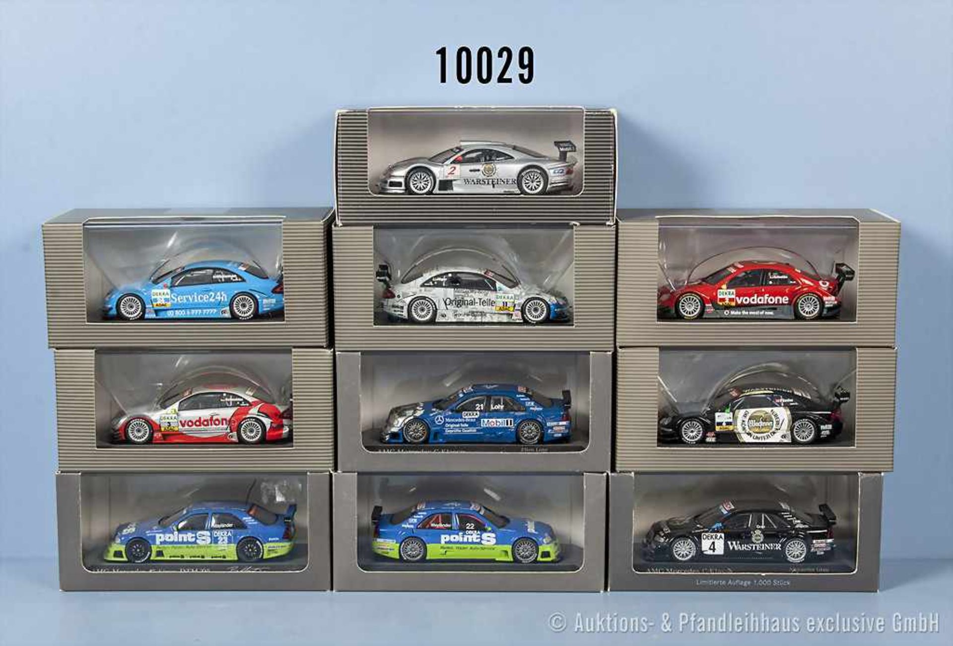 Konv. 10 Minichamps Modellfahrzeuge Mercedes Benz Motorsport Rallyefahrzeuge, teilweise versch.