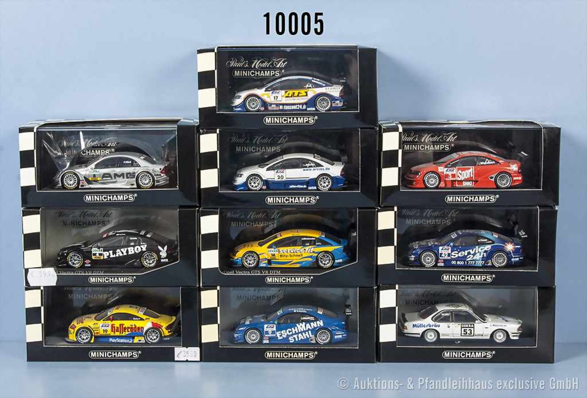 Konv. 10 Minichamps Modellfahrzeuge Sport- und Rallyefahrzeuge, teilweise versch.