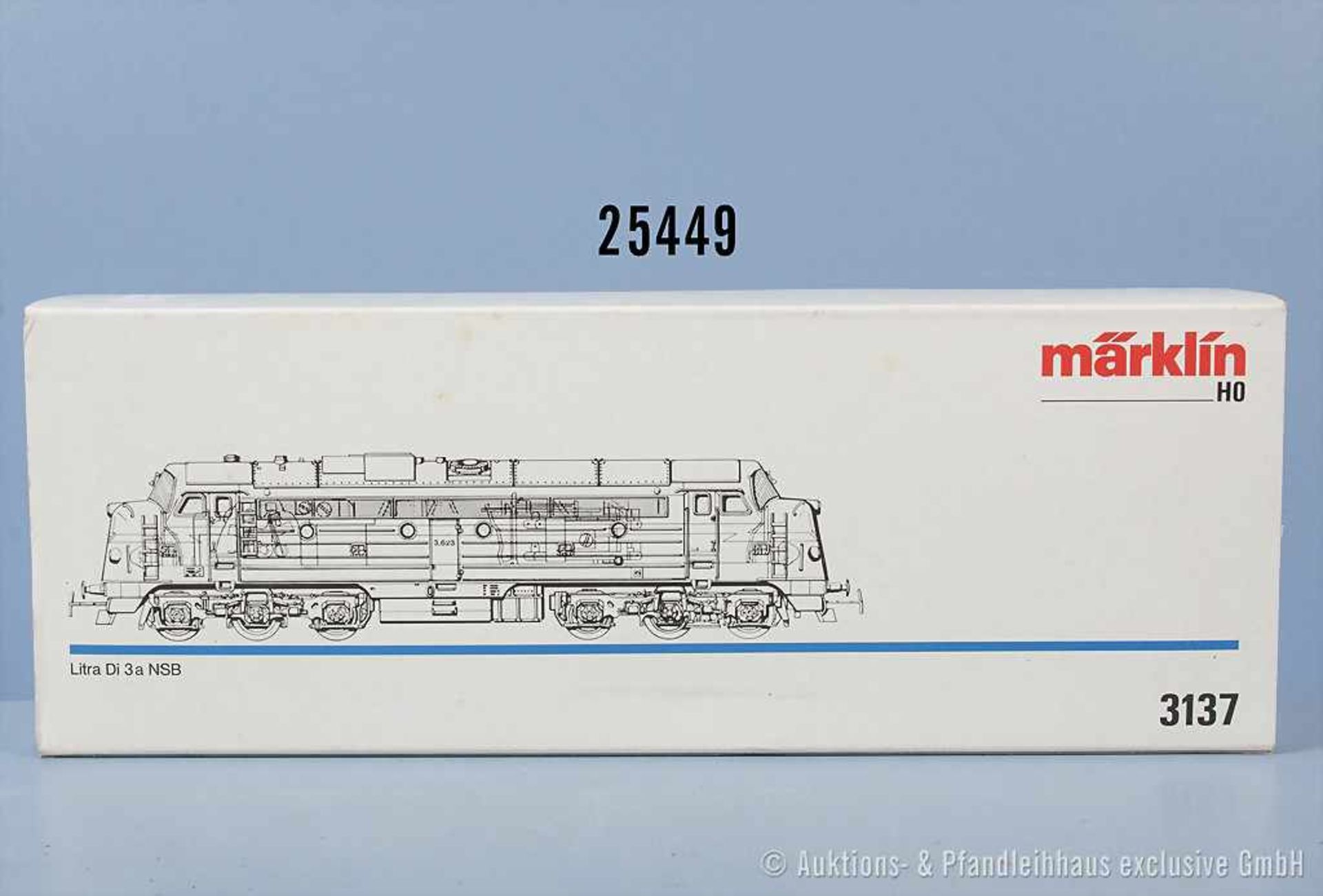 Märklin H0 3137 Diesellok der NSB, BN 3.623, Zustand 0-1, in OVP, OVP mit Lagerspuren- - -19.00 %