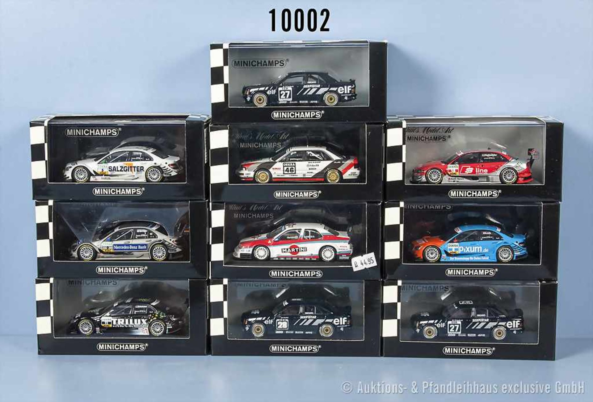 Konv. 10 Minichamps Modellfahrzeuge Sport- und Rallyefahrzeuge, teilweise versch.